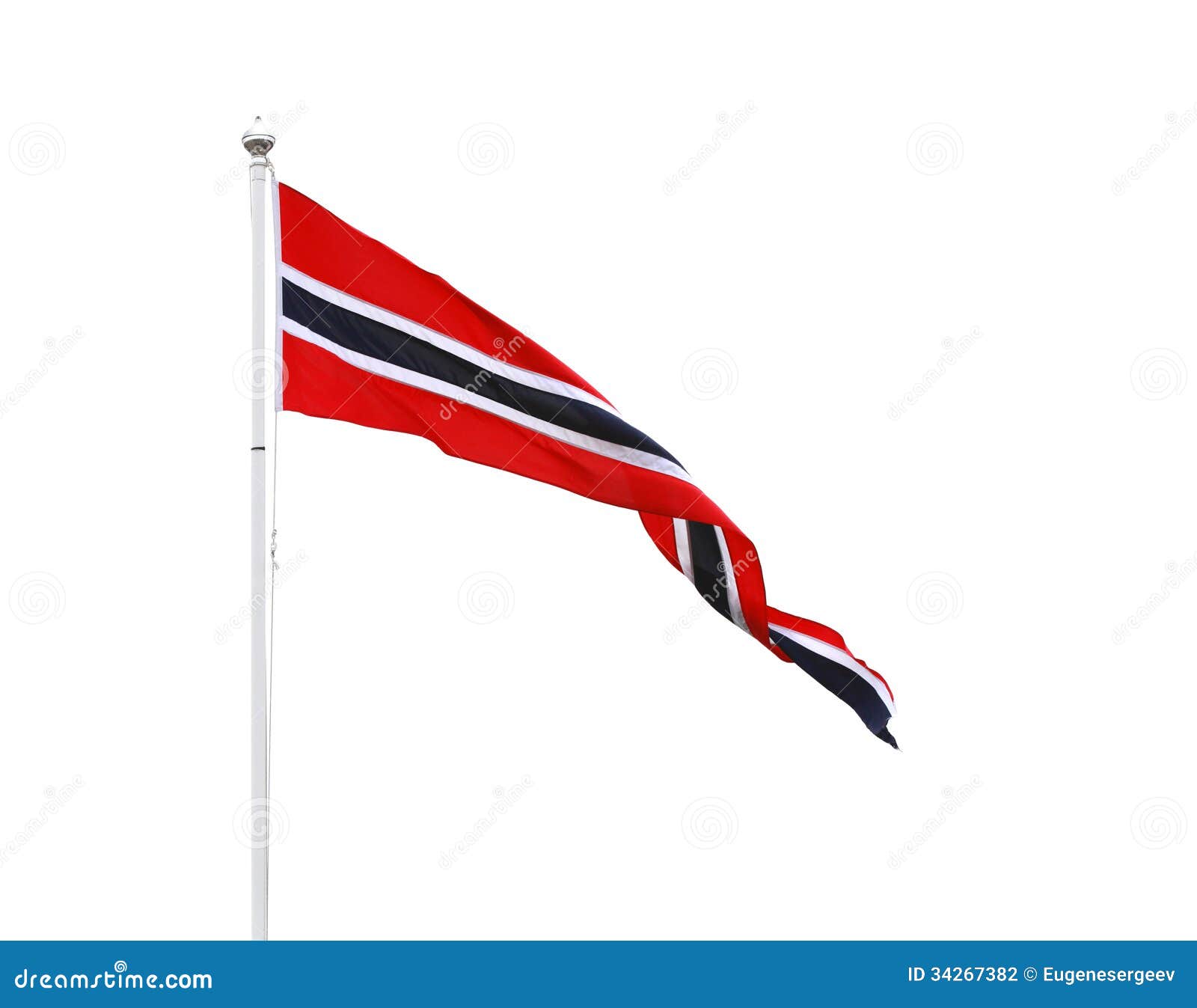 Norwegian Triangle Pennant Flag Isolated Stock Photo - Image of ...