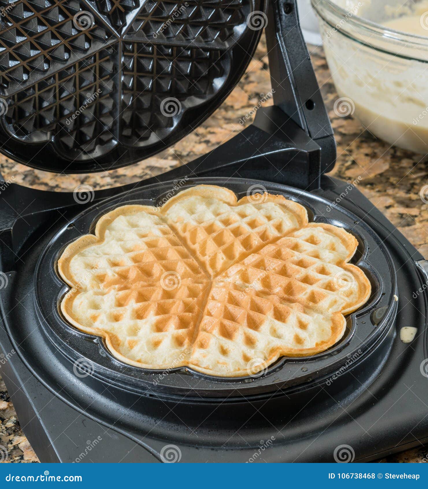 Norwegian Waffle Maker or Iron Stock Photo Image of batter, dessert