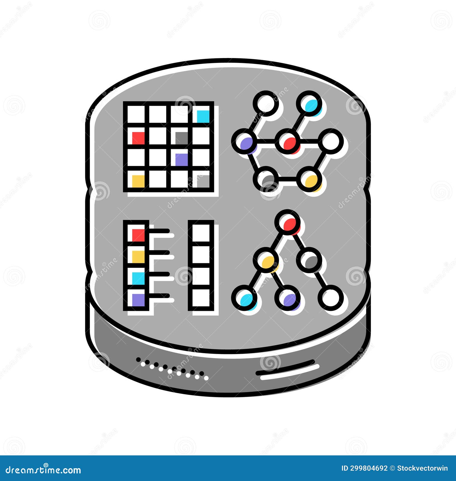 nosql database color icon  