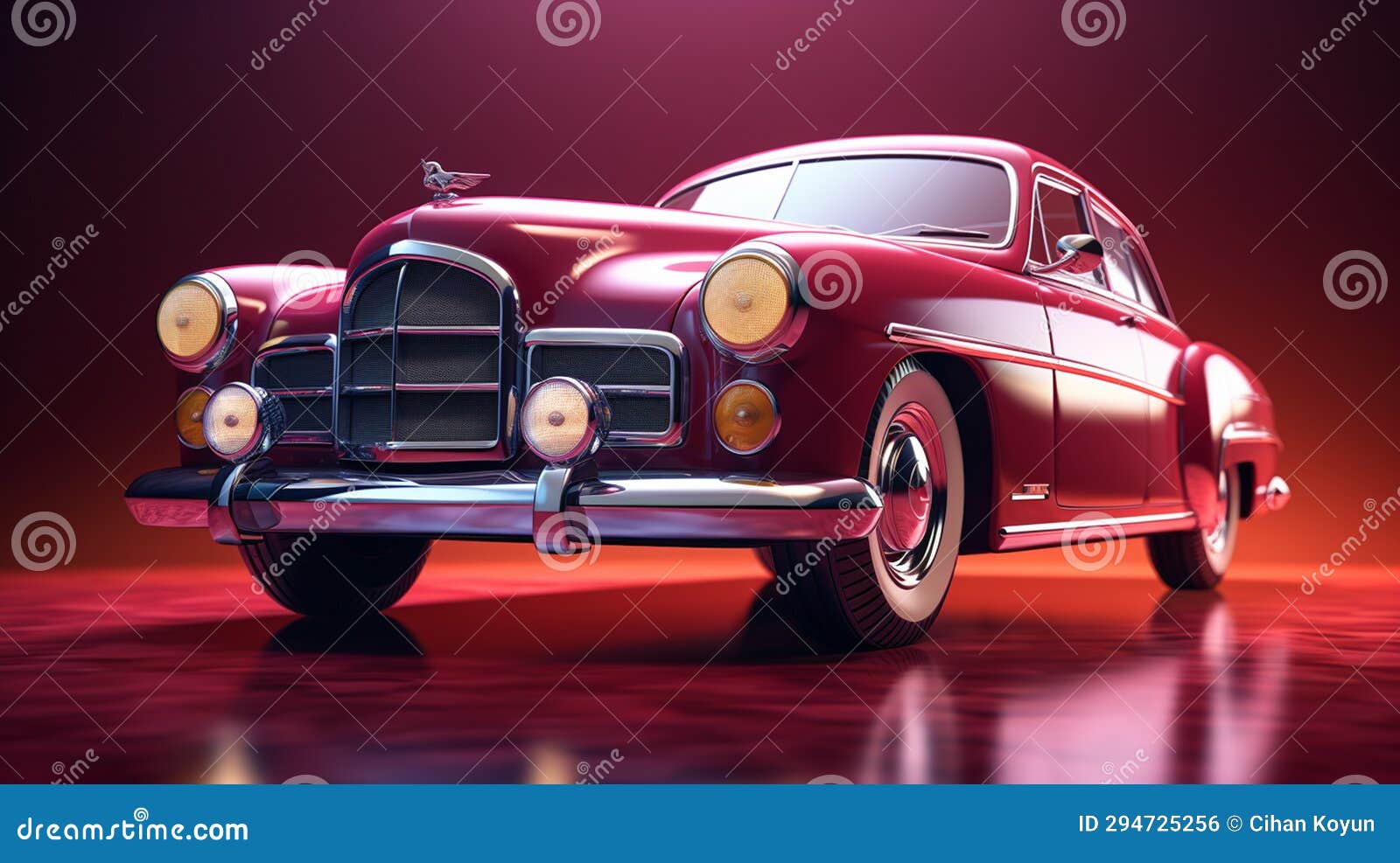nostalgic feel vintage car closeup