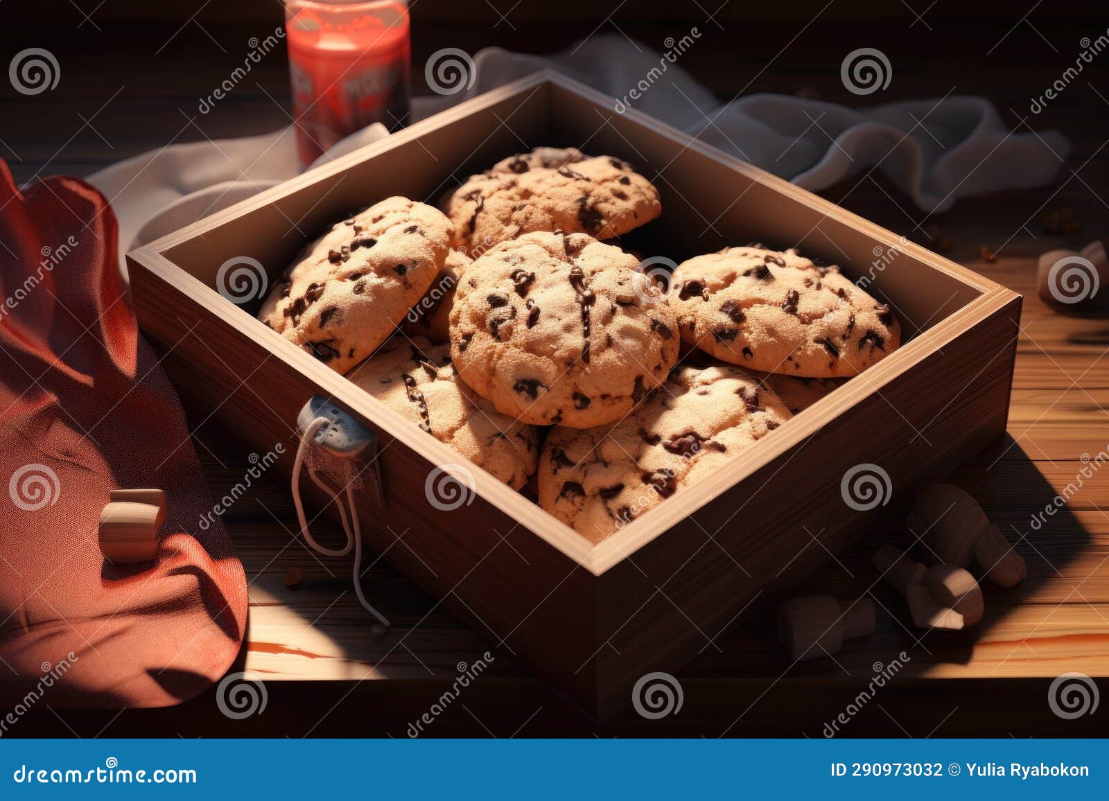 nostalgic homemade cookies box. generate ai