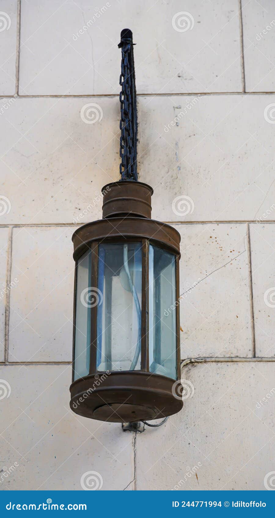 Nostalgic Style Lantern Wall Lighting Stock Photo Image of light