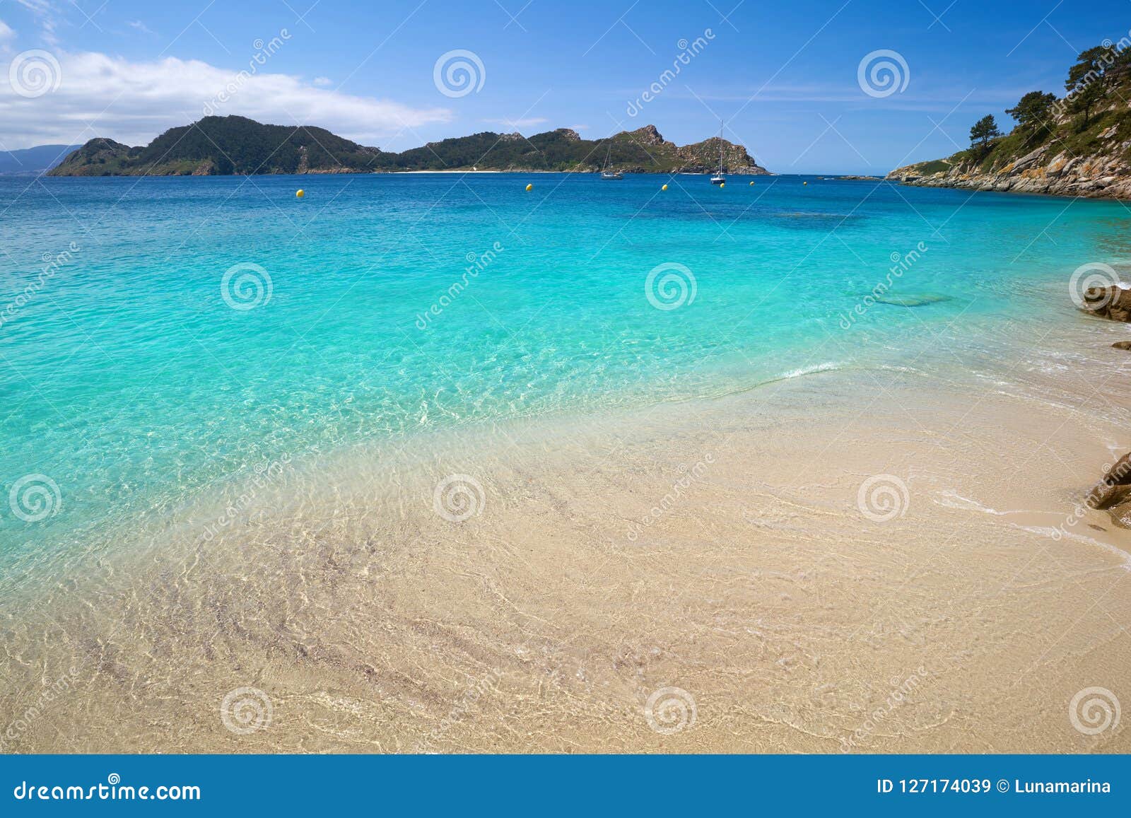 nostra senora beach in islas cies islands of vigo