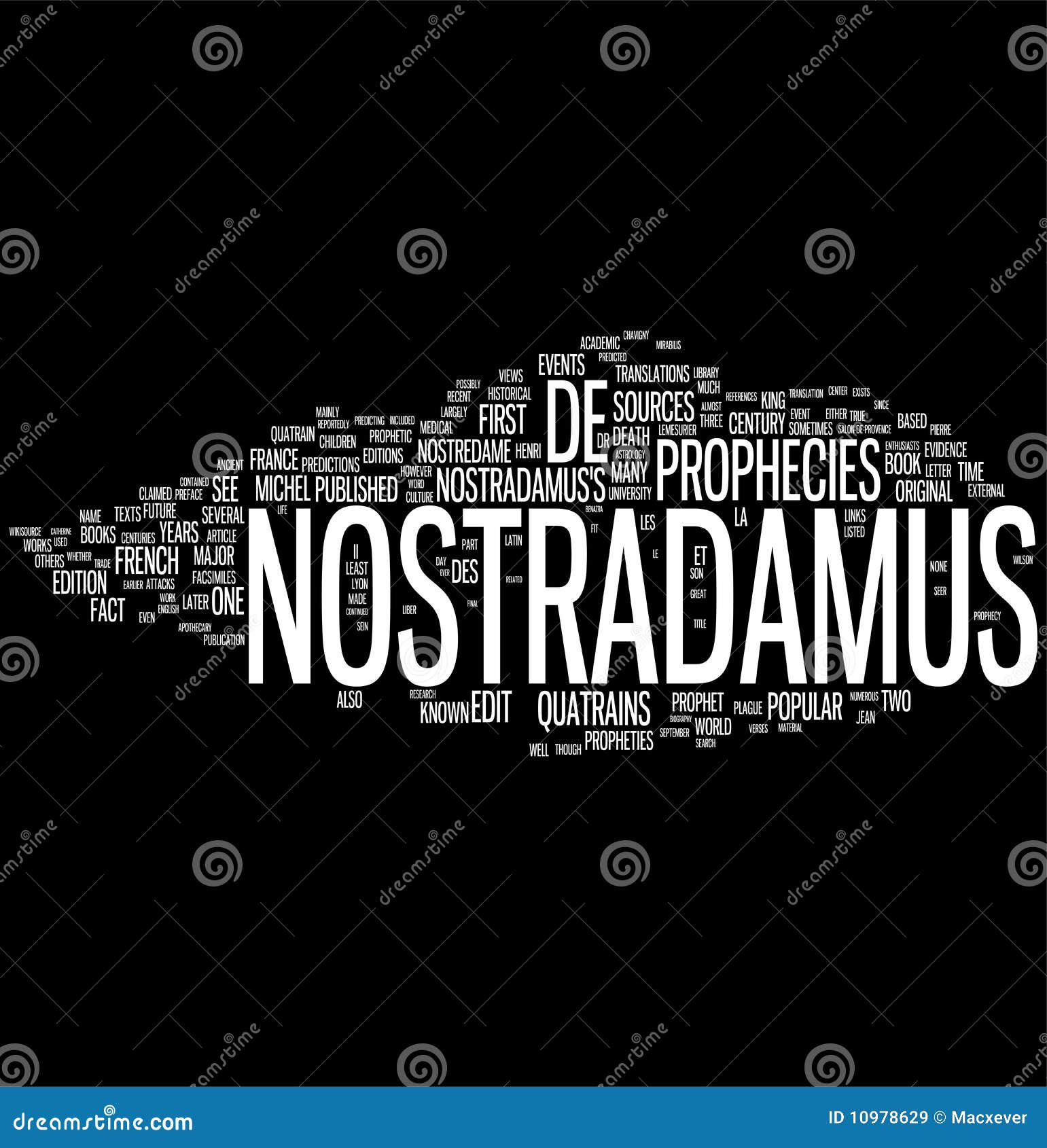 nostradamus prophecy word collage