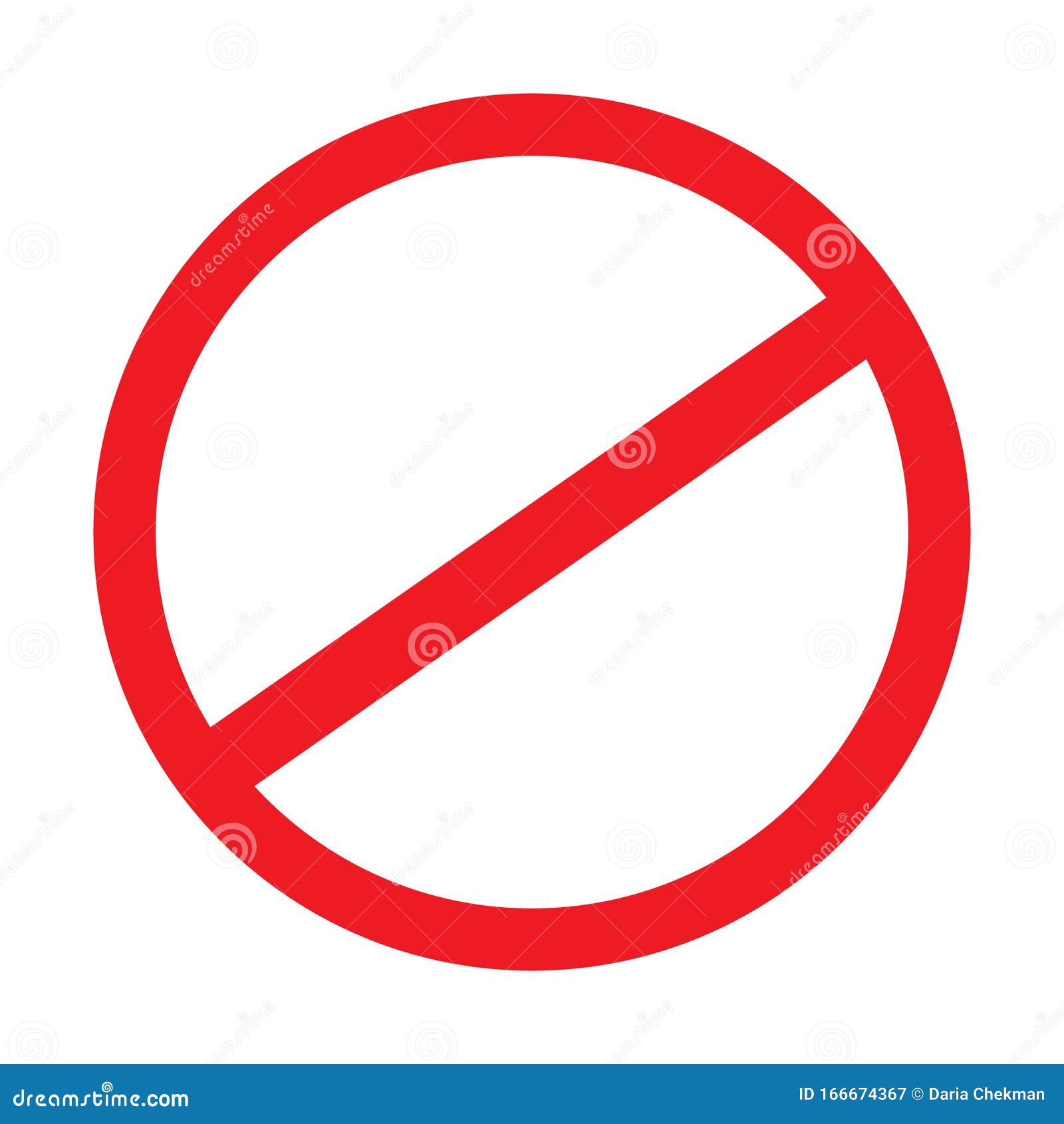 Not Allowed Sign, Vector On A White Background Stock ...