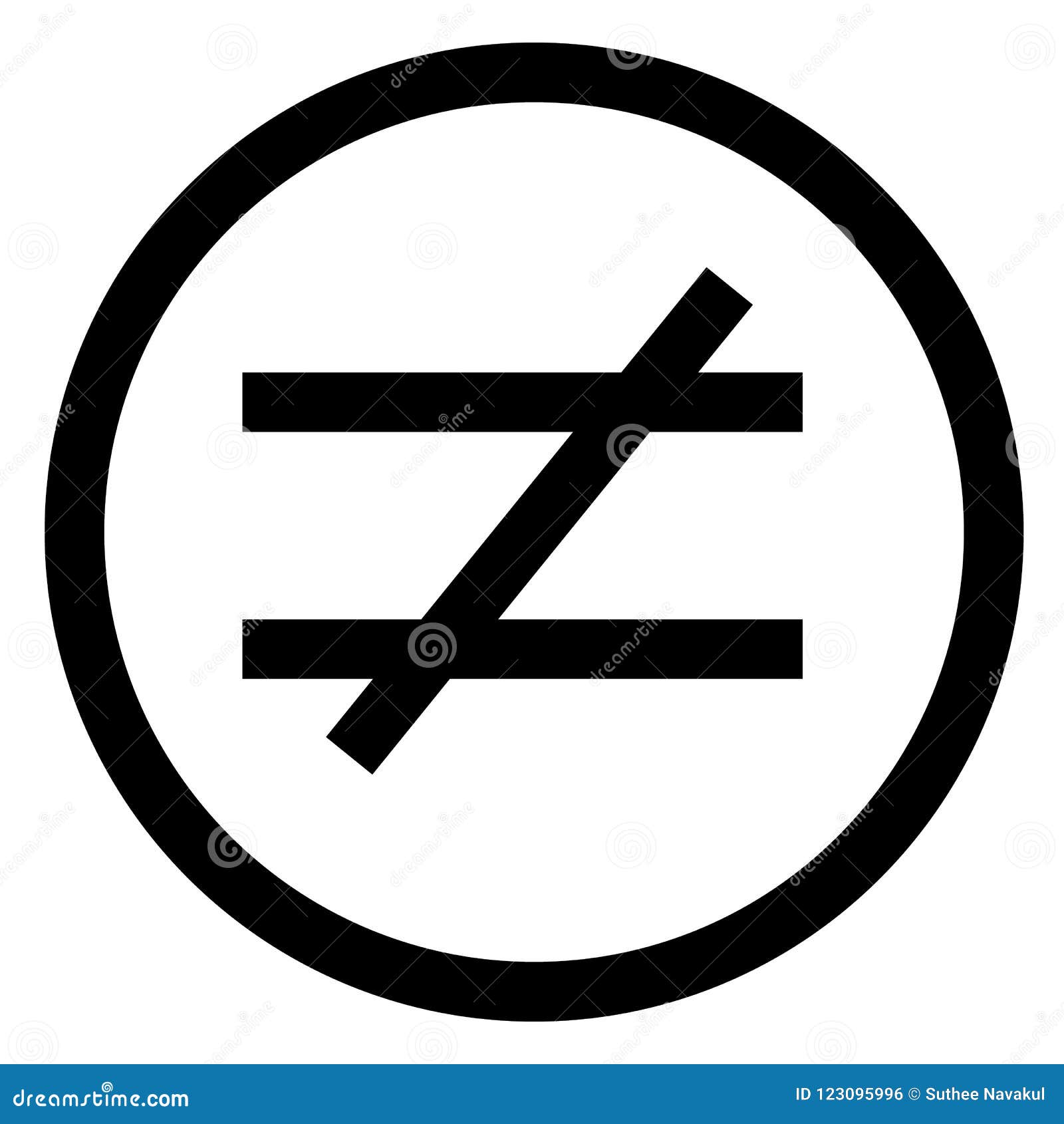 not equal sign not equal sign