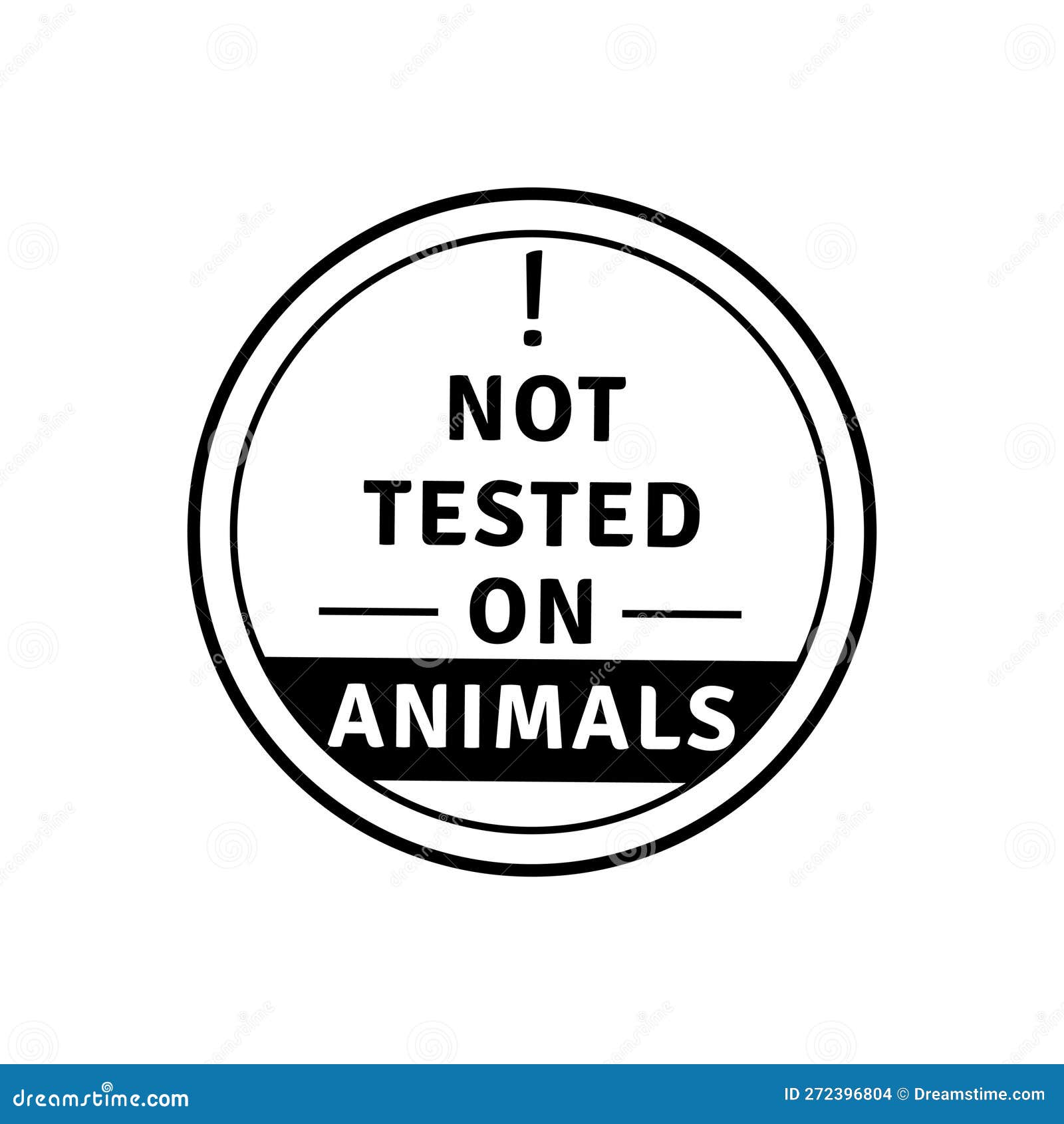 Not Test on Animals Stamp stock vector. Illustration of animal 272396804
