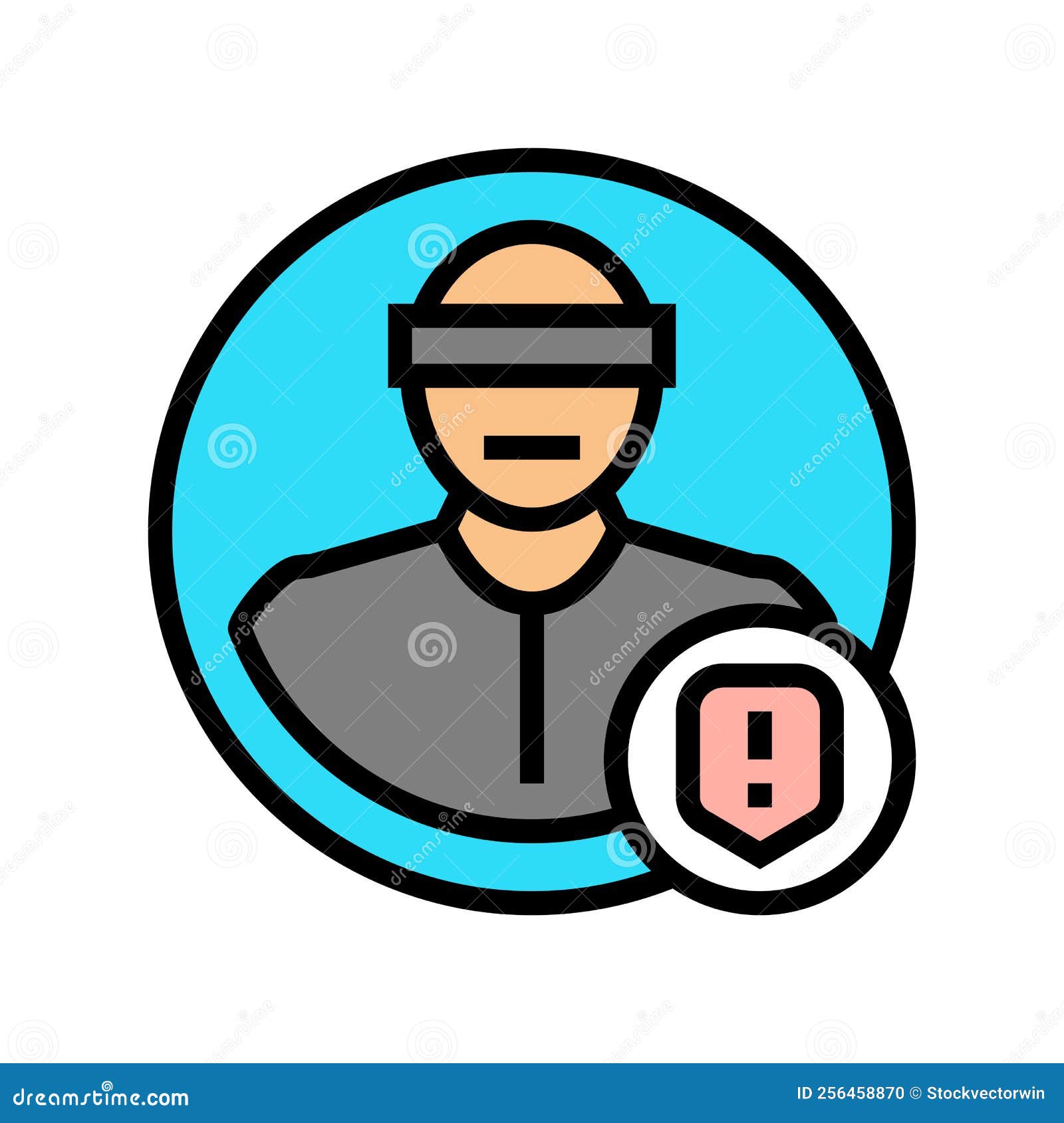 not-verified-profile-color-icon-vector-illustration-stock-vector