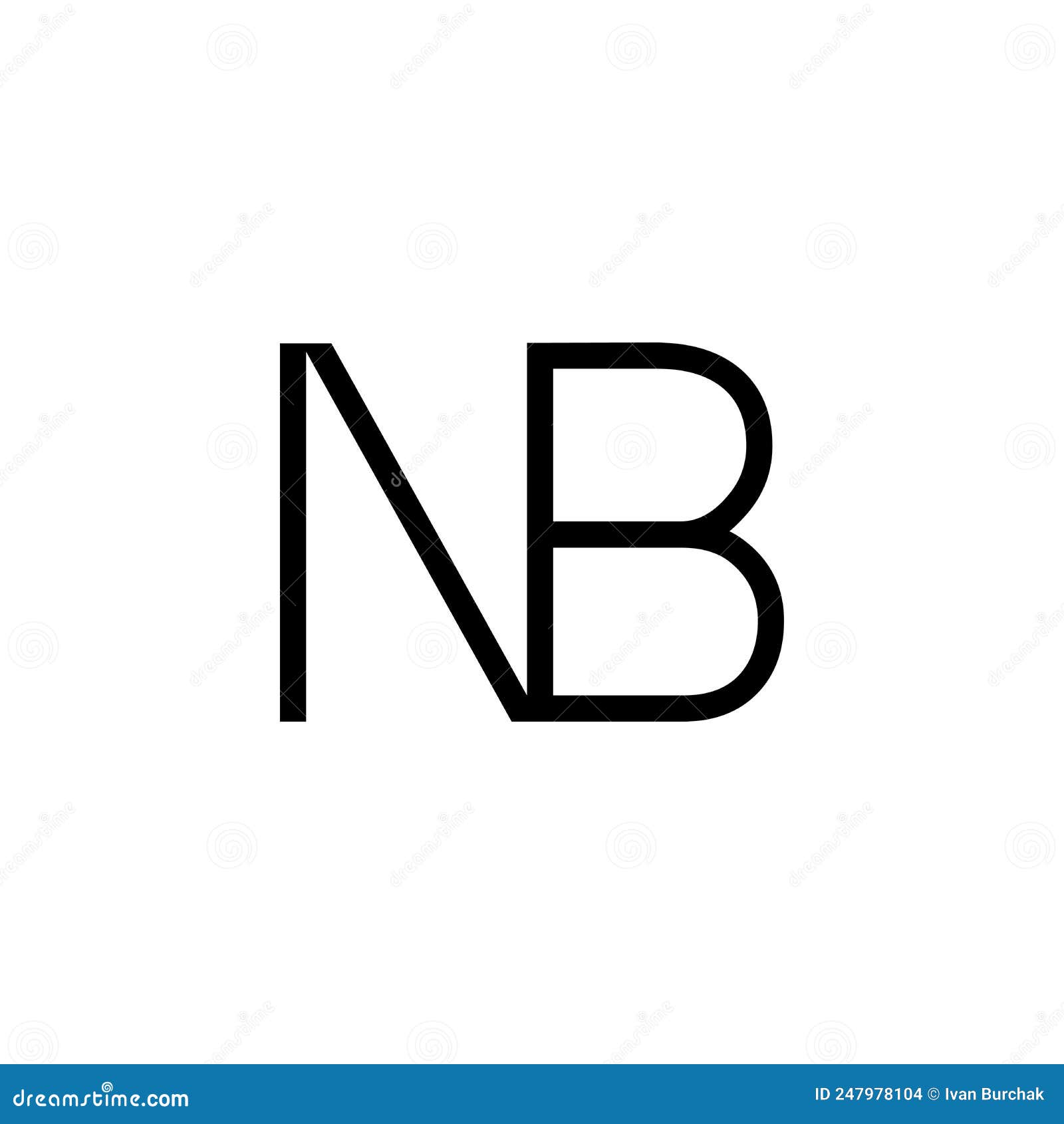nota bene black icon. nb abbreviation.   