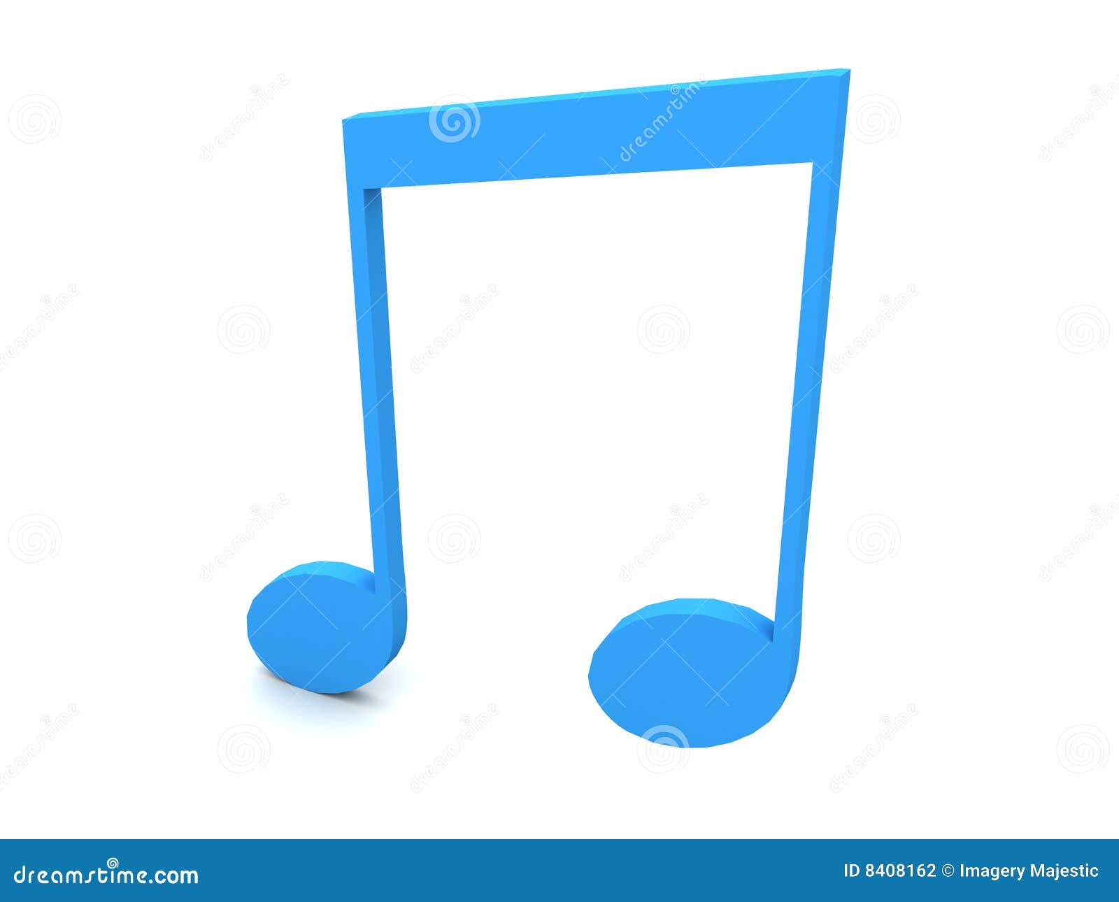 Color Azul Electrico Pegatina Notas Musicales 3D Relieve