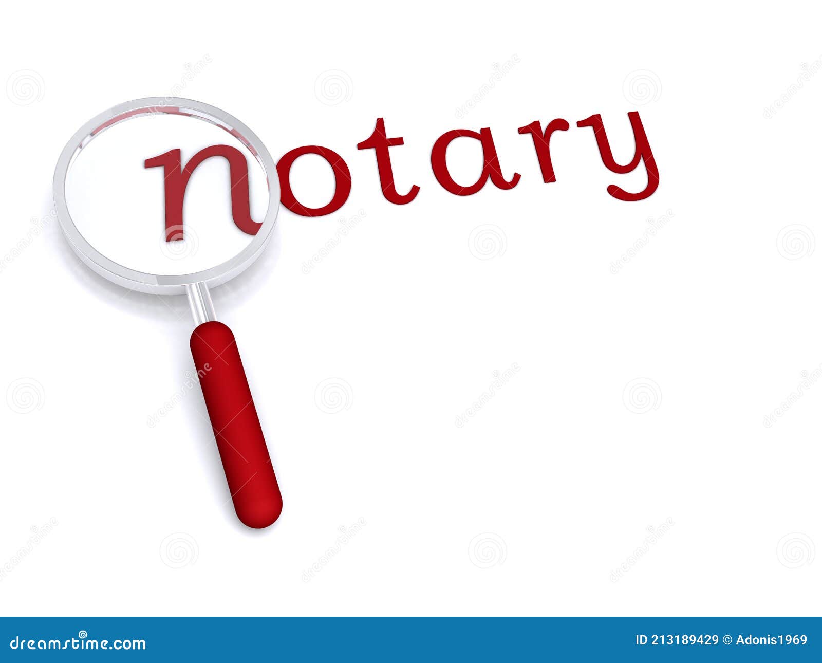notary with magnifying glass