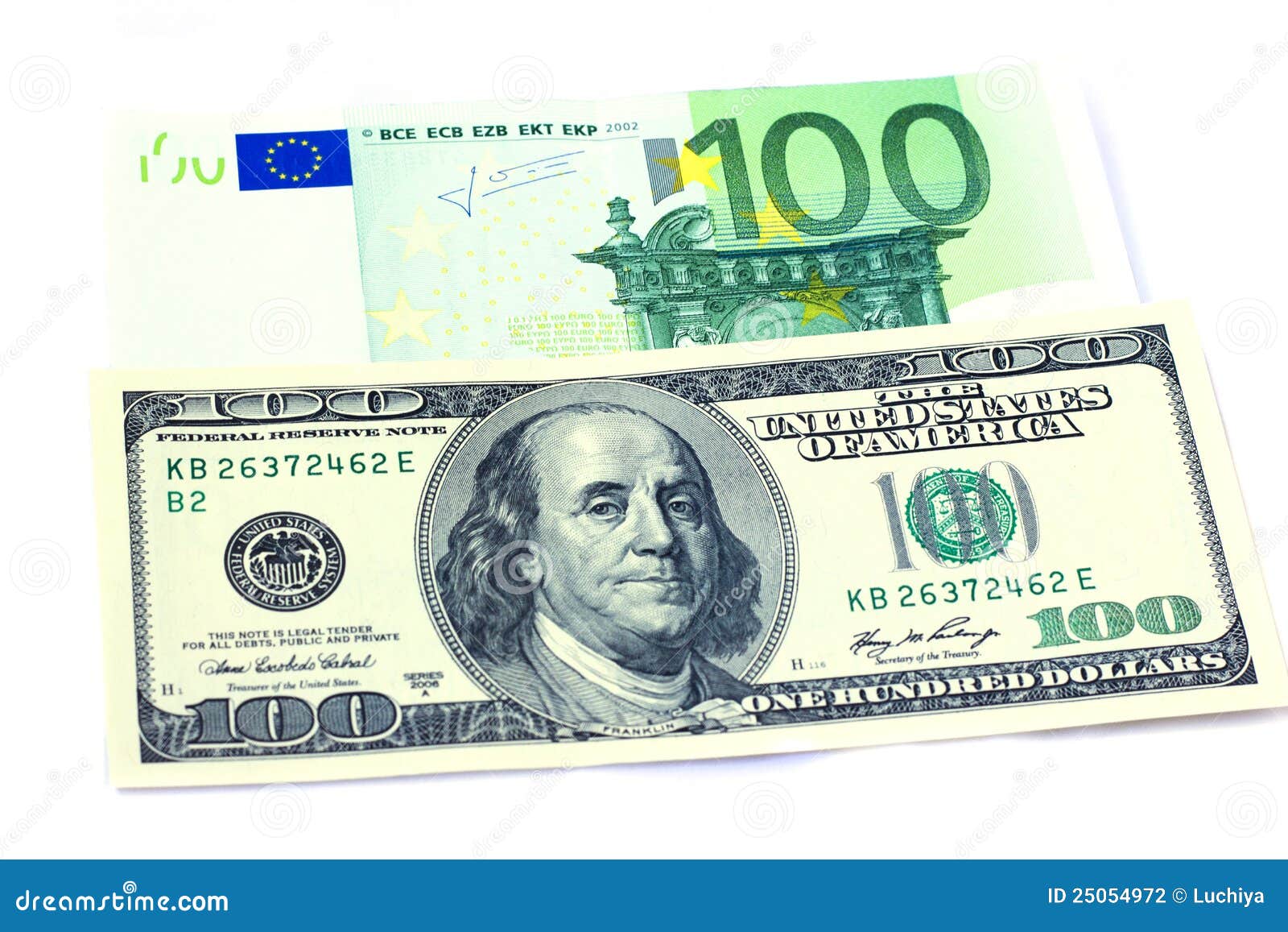 Notas De Banco De 100 D lares E Euro 100 Foto De Stock Imagem De notas-de-banco-de-100-d-lares-e-euro-100-foto-de-stock-imagem-de