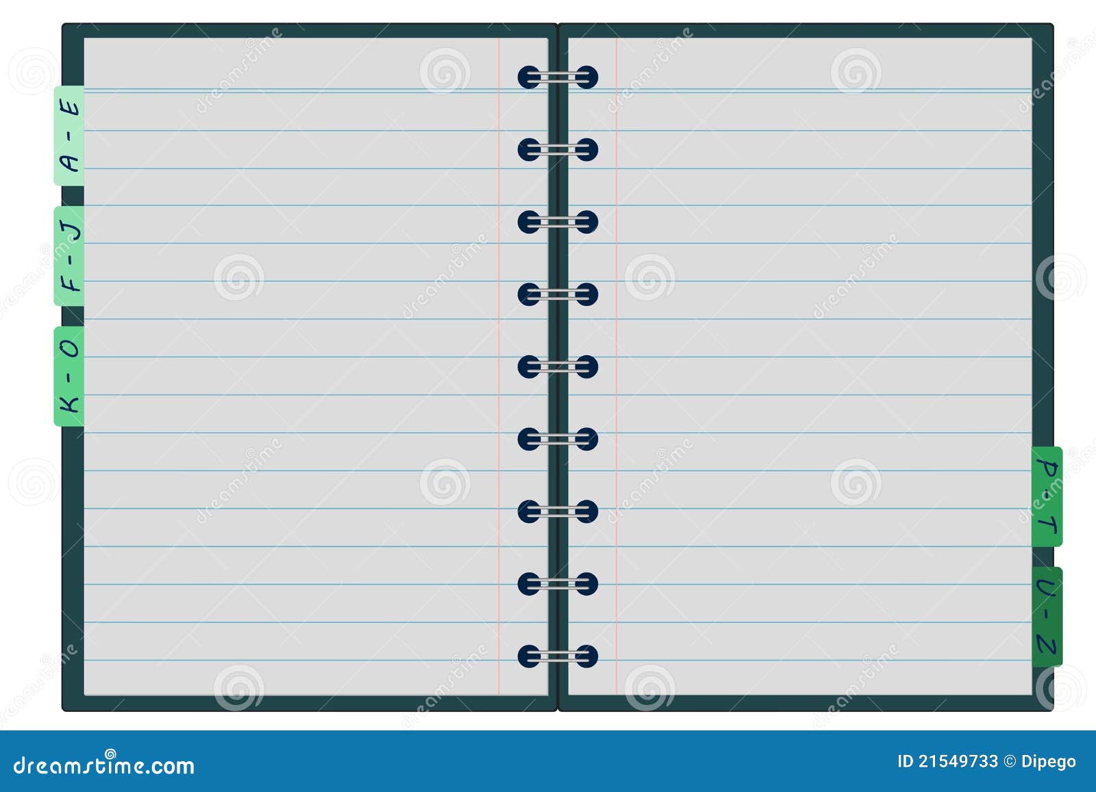 Note book lined paper stock illustration. Illustration of reminder