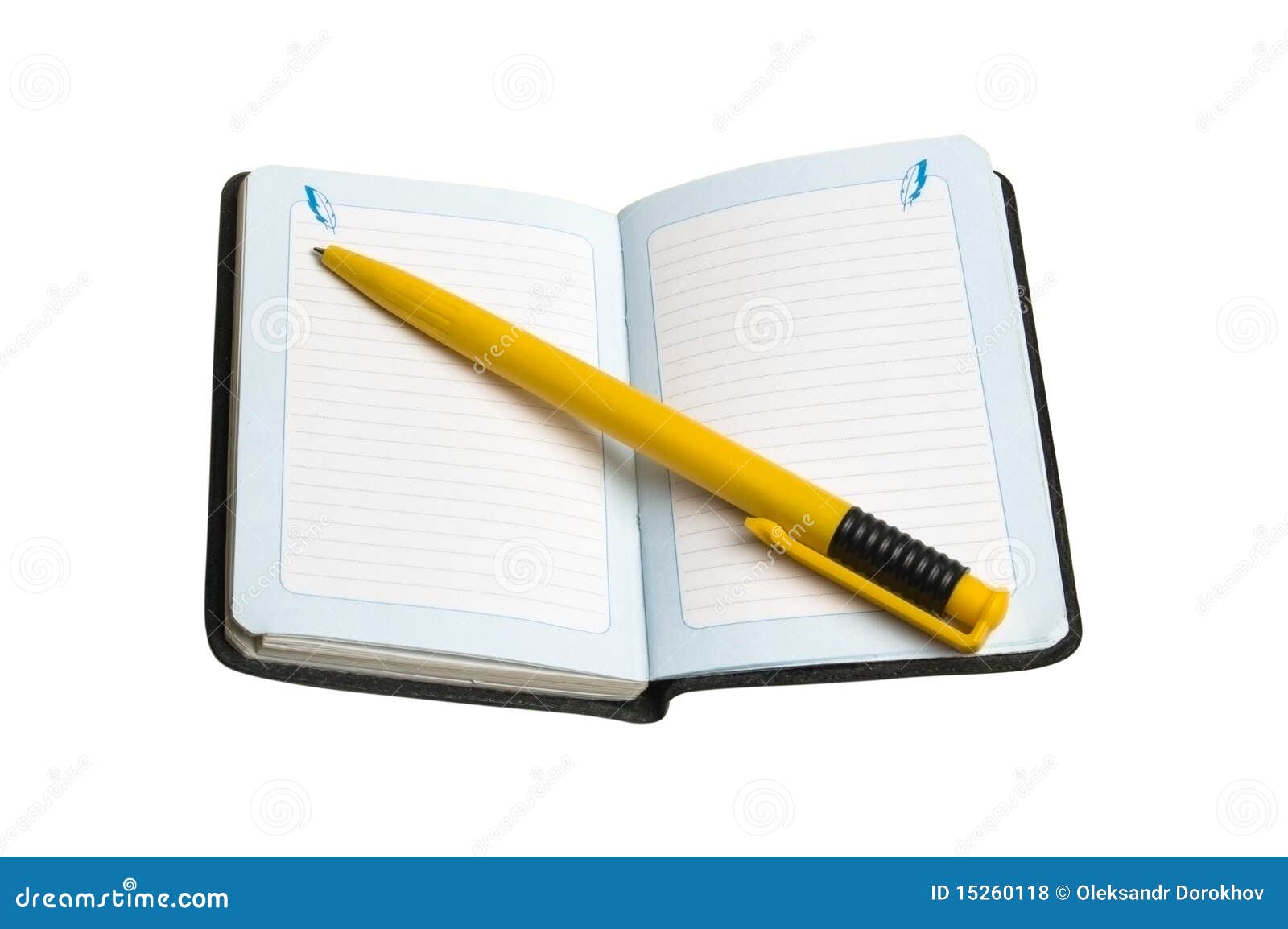 Note book and pen stock photo. Image of objects, open 15260118