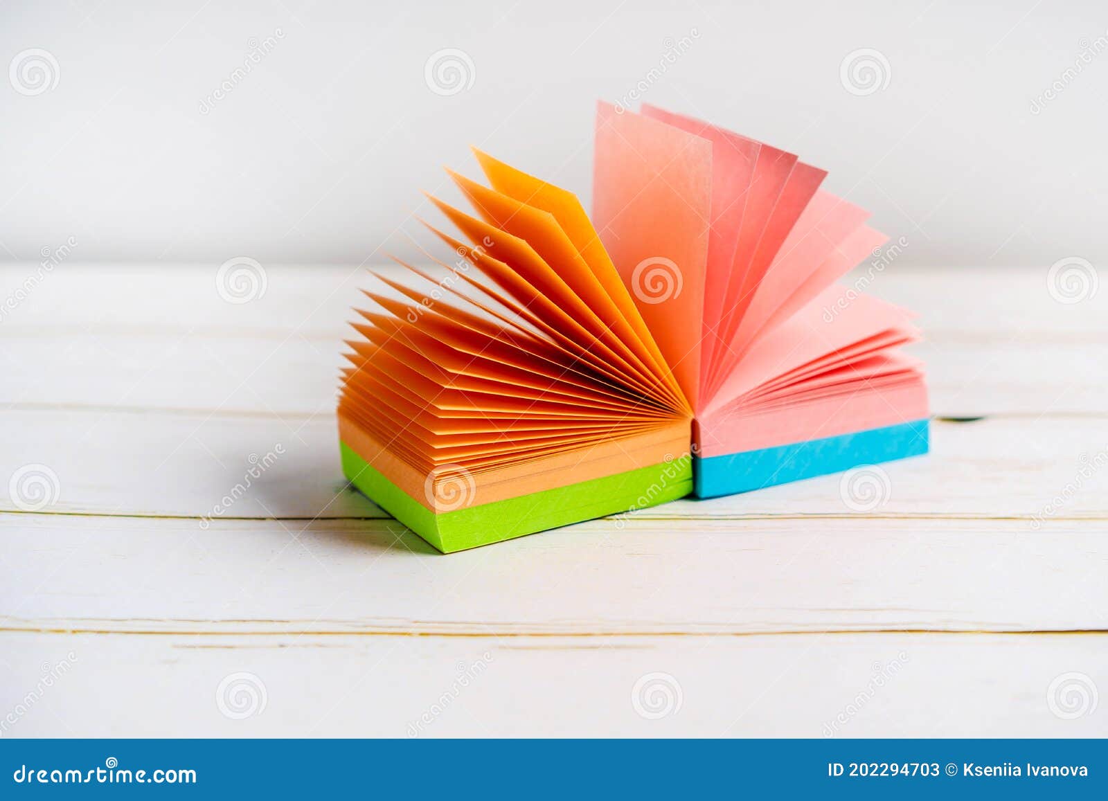 Note Pad of Notes Open Like an Fan, Stationery. Space Stock - Image of message, colored: 202294703