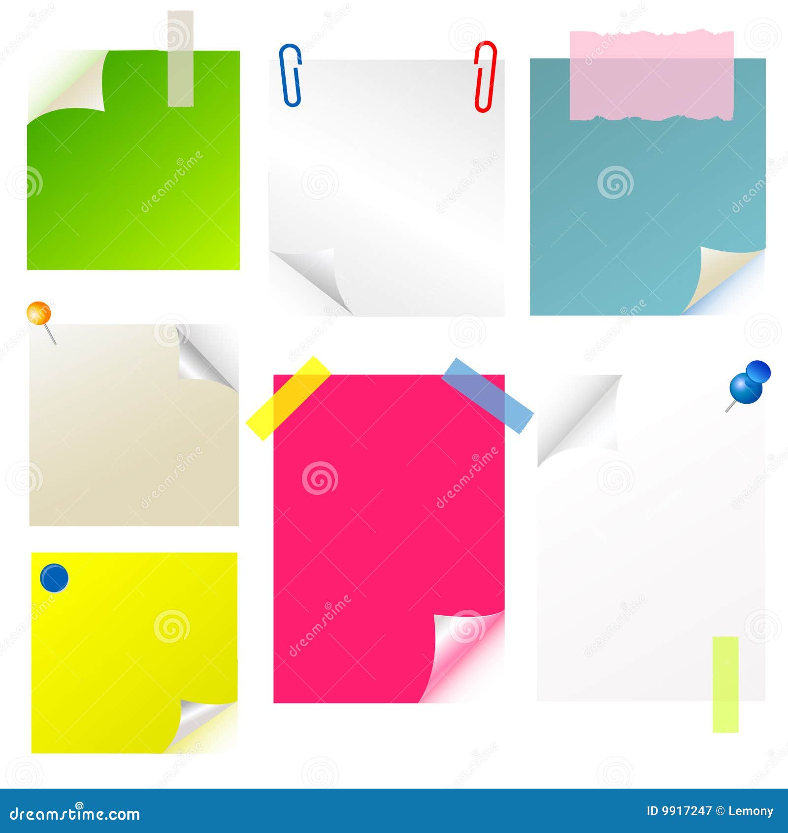 Note paper sticker set stock vector. Illustration of instant 9917247