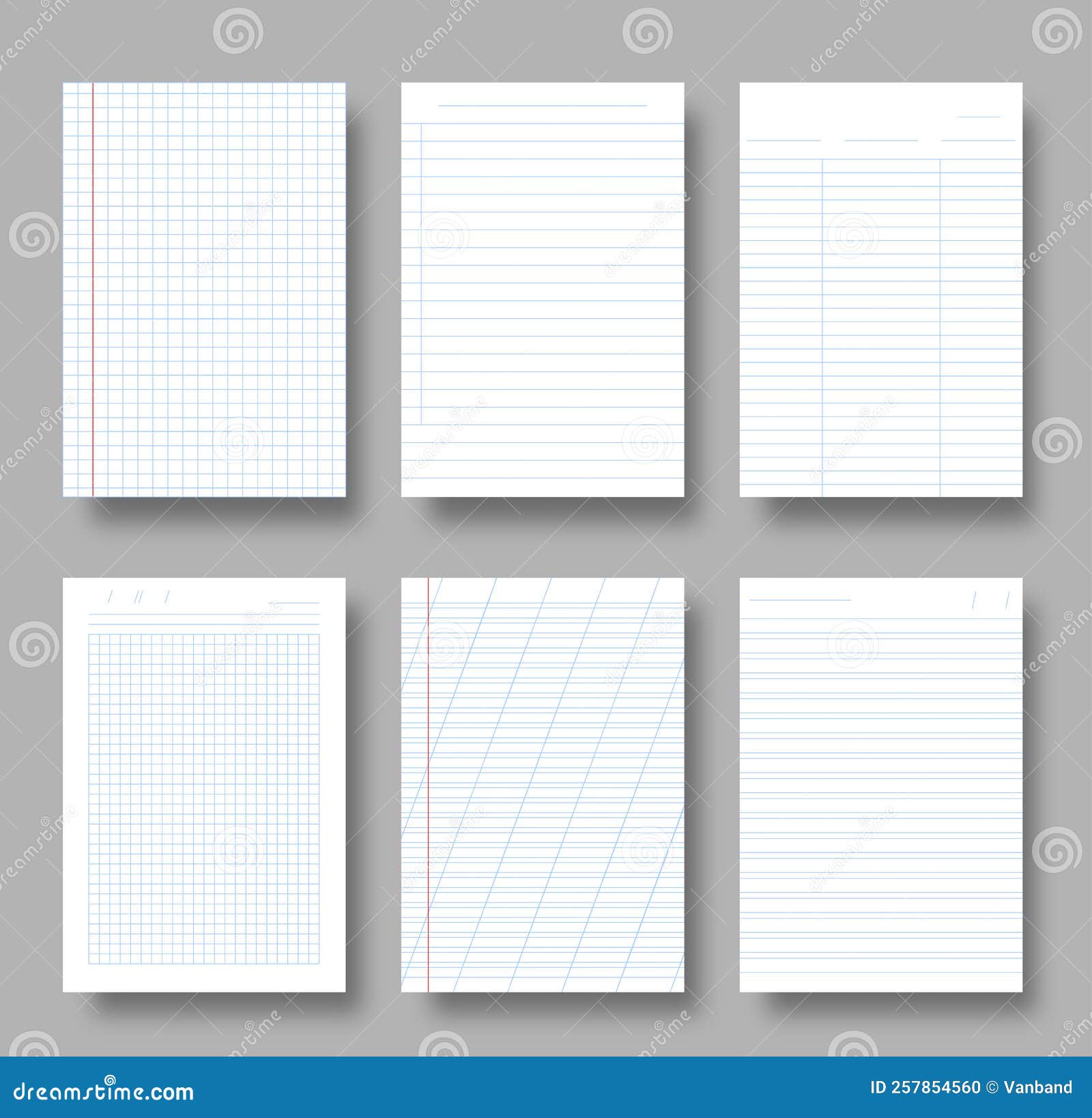Blank notepad notebook with white lined pages Vector Image