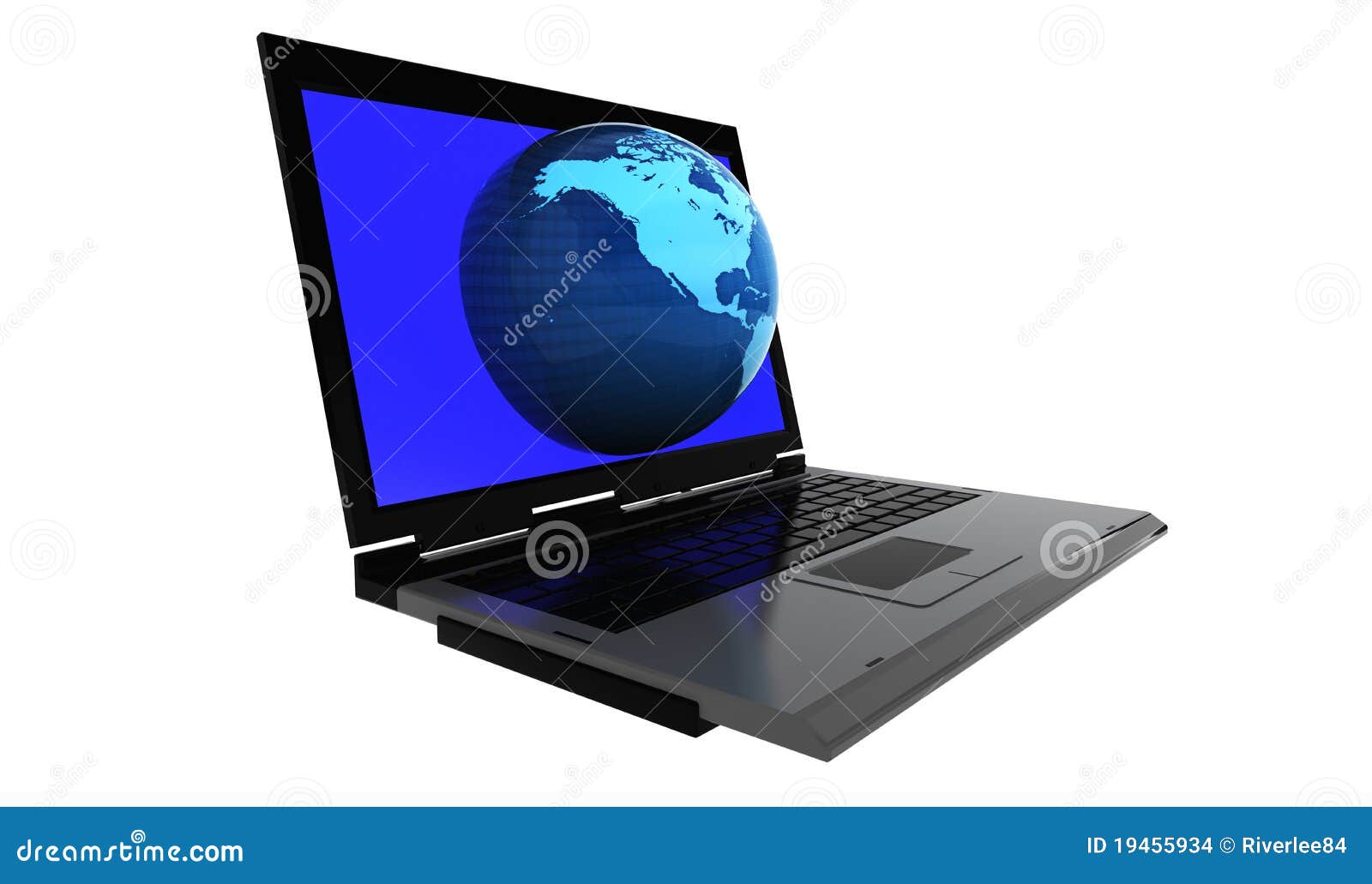 Notebook connect to world stock photo. Image of equator 19455934