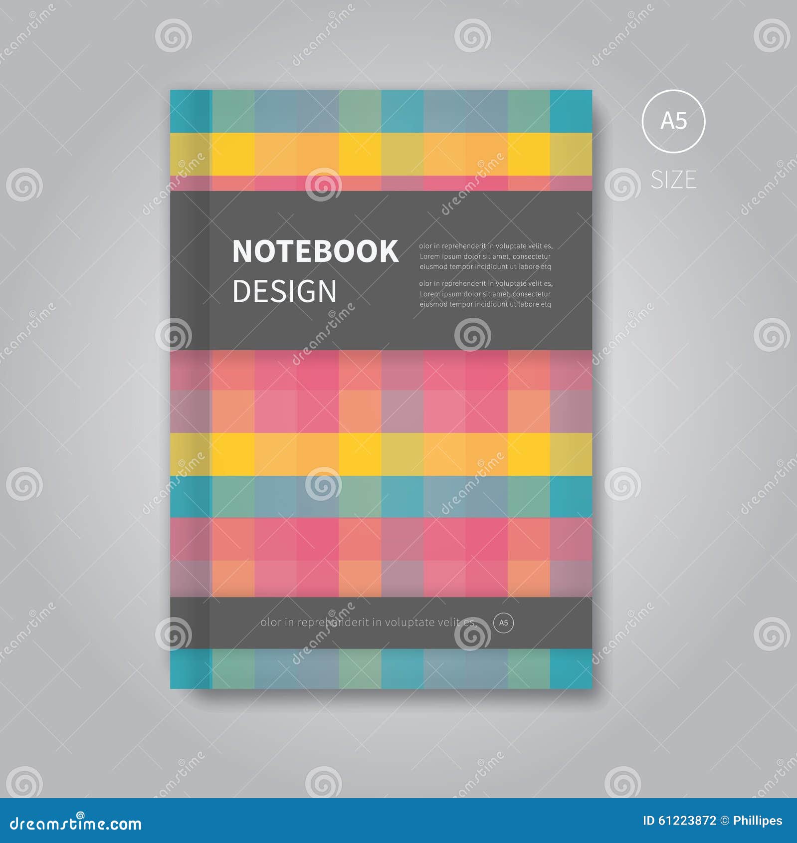 Notebook Design in Abstract Style Stock Illustration - Illustration of