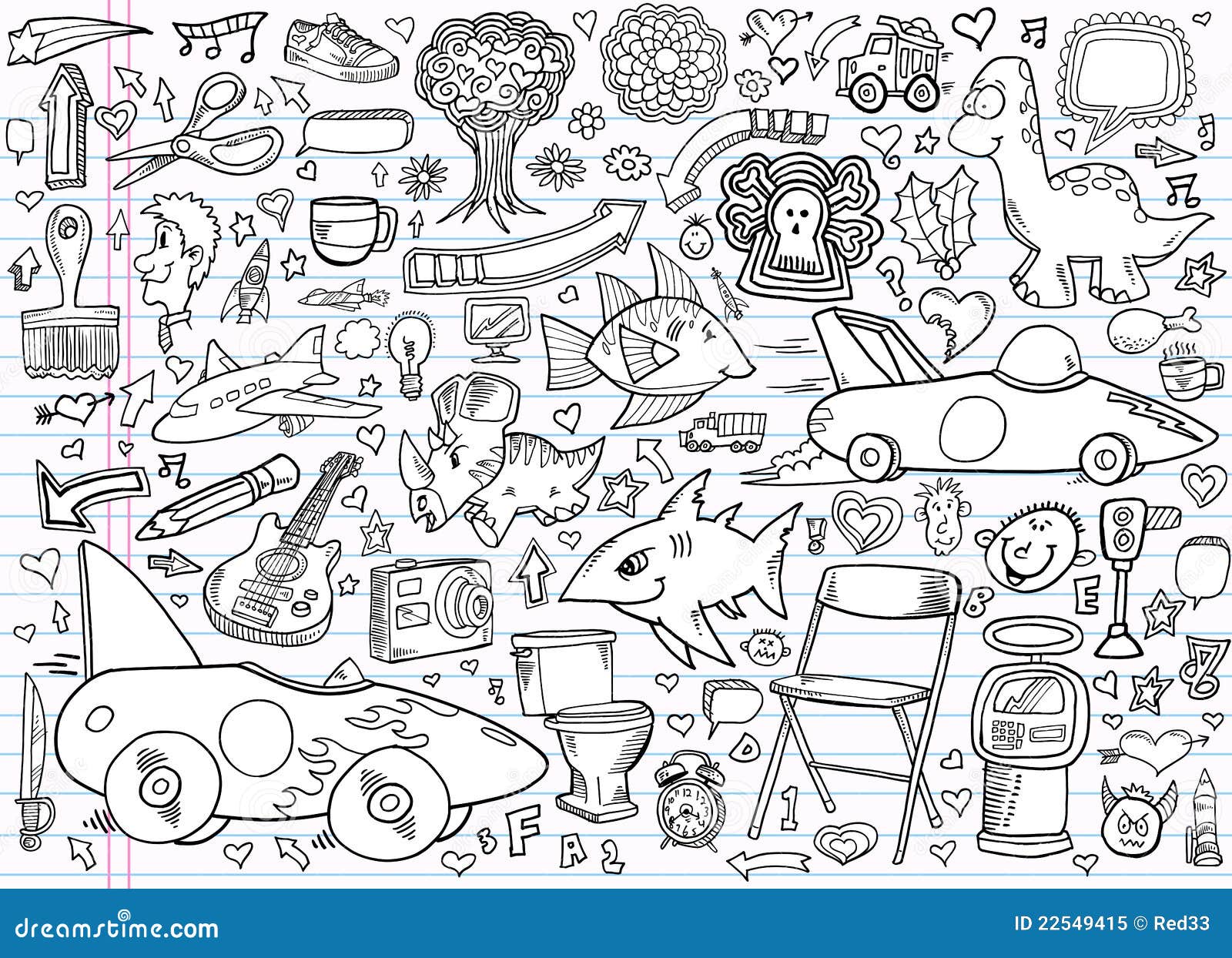 Notebook Doodle Elements Vector Set Notebook Doodle Elements Vector Set