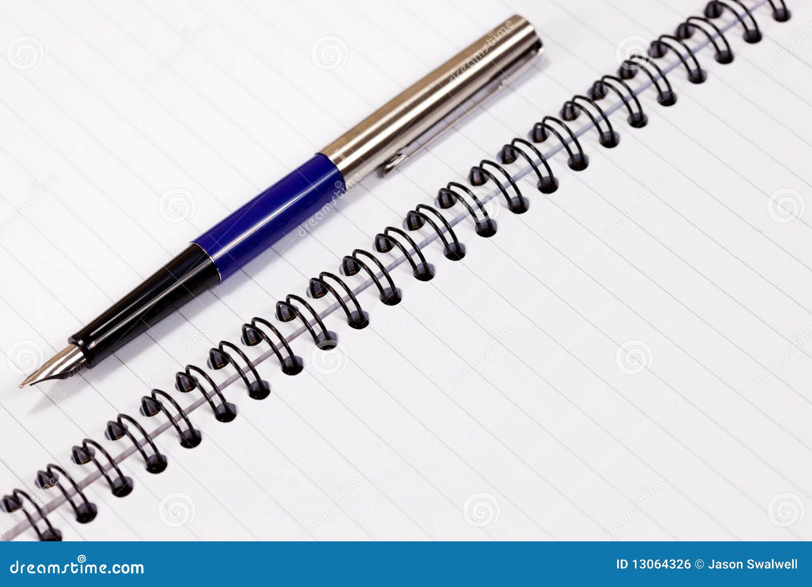 Notebook with Fountain Pen stock photo. Image of close 13064326