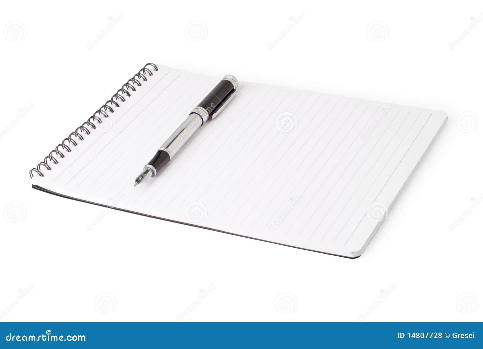 Notebook and a Fountain Pen Stock Photo Image of paper, ruled 14807728