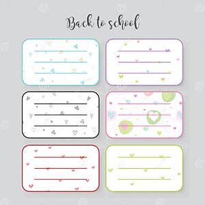 School Notebook Labels Templates