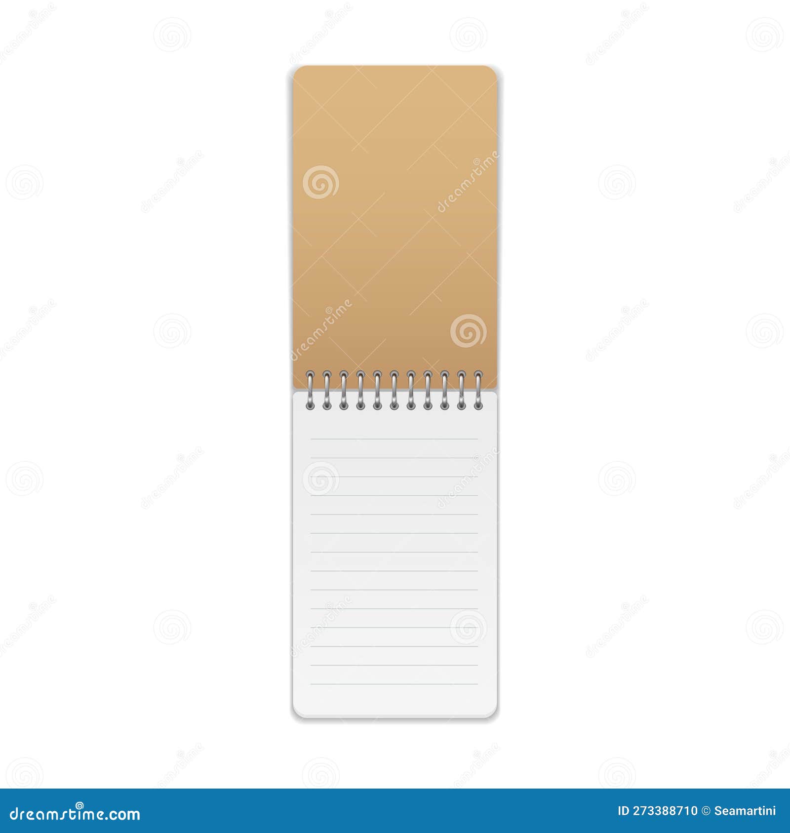 Notebook Mockup, Realistic Vector Open Copybook Stock Illustration