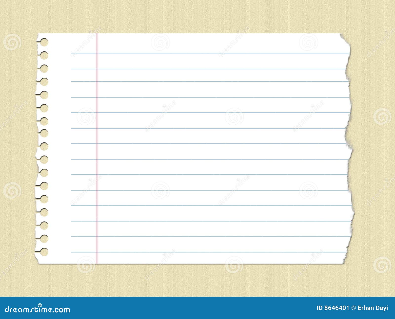 Notebook paper stock illustration. Illustration of copyspace - 8646401