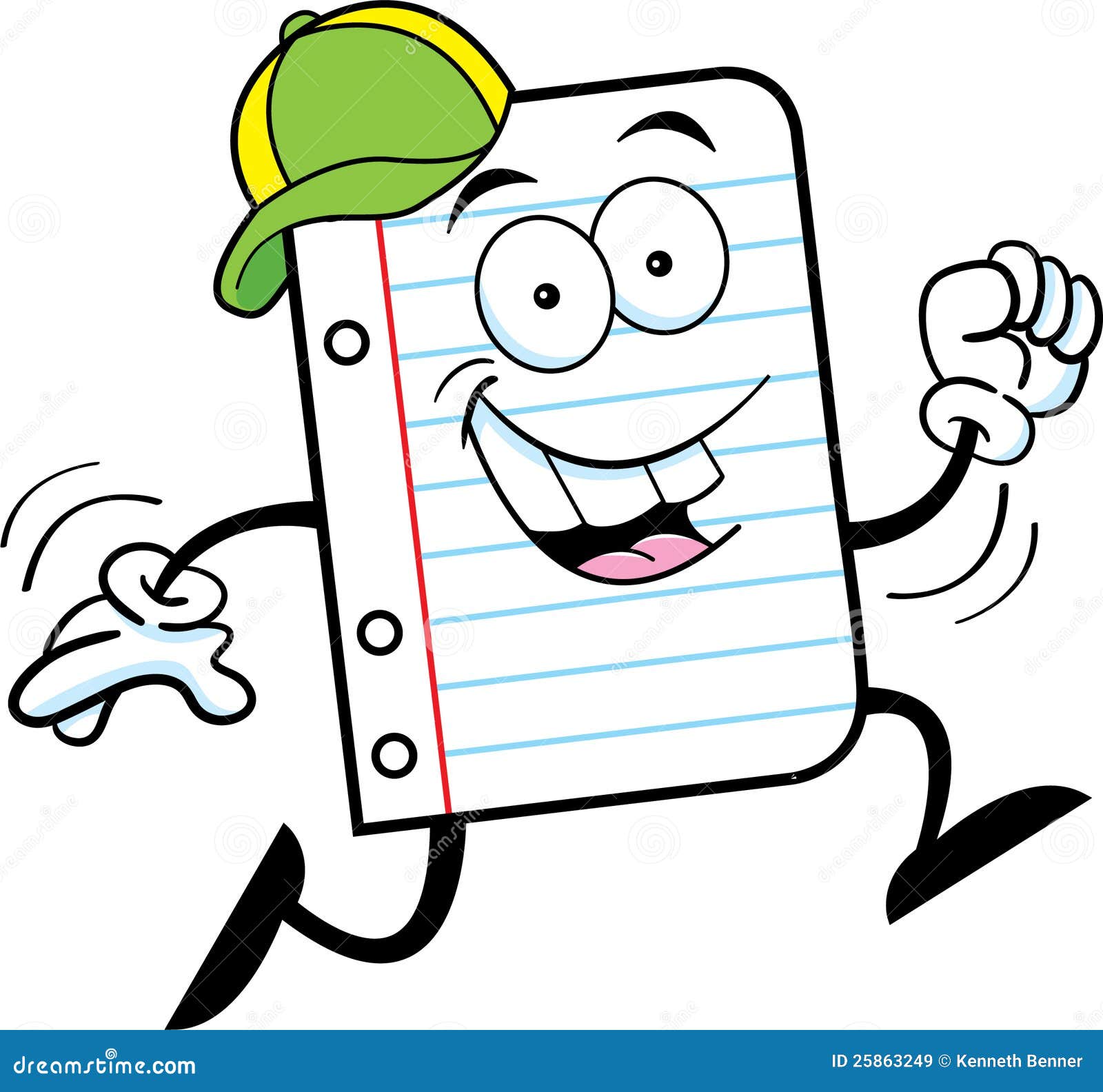 Notebook paper running stock vector. Illustration of jogging 25863249