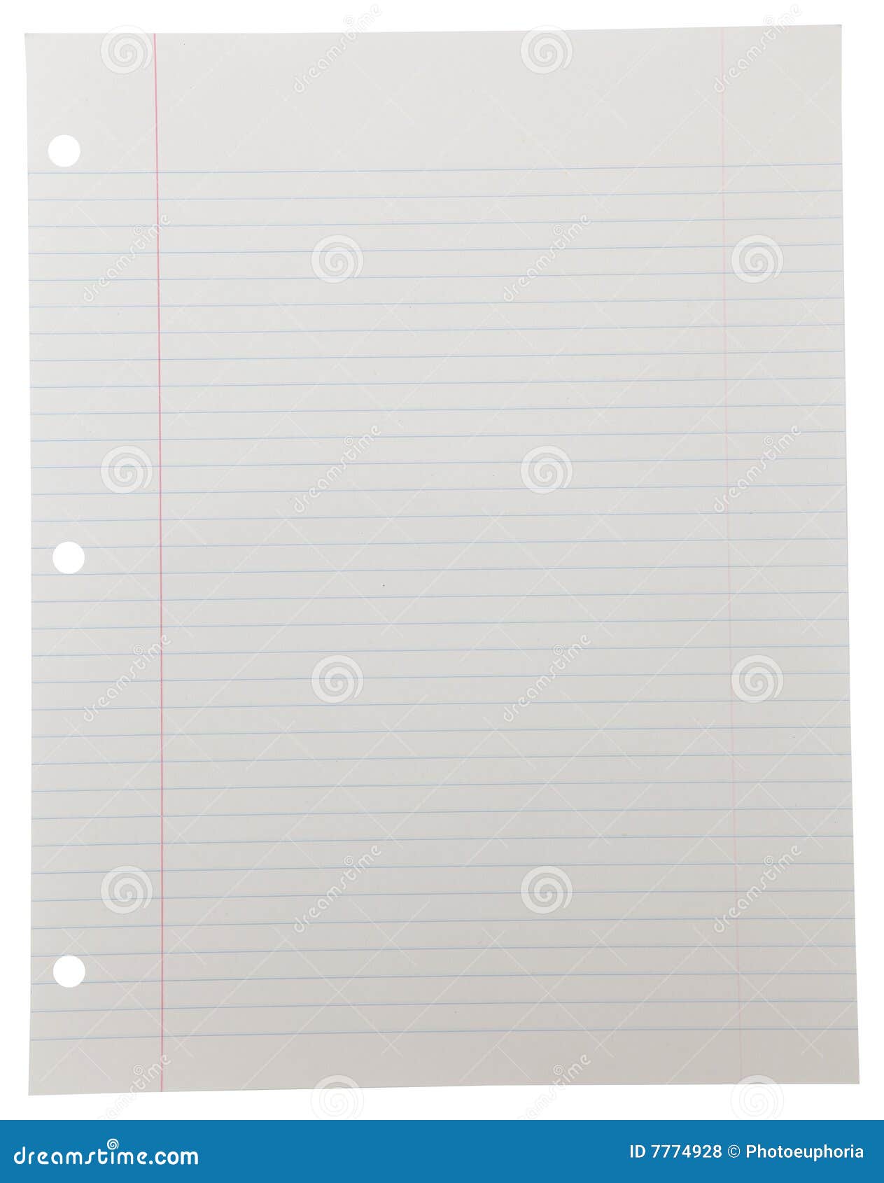 notebook paper on white