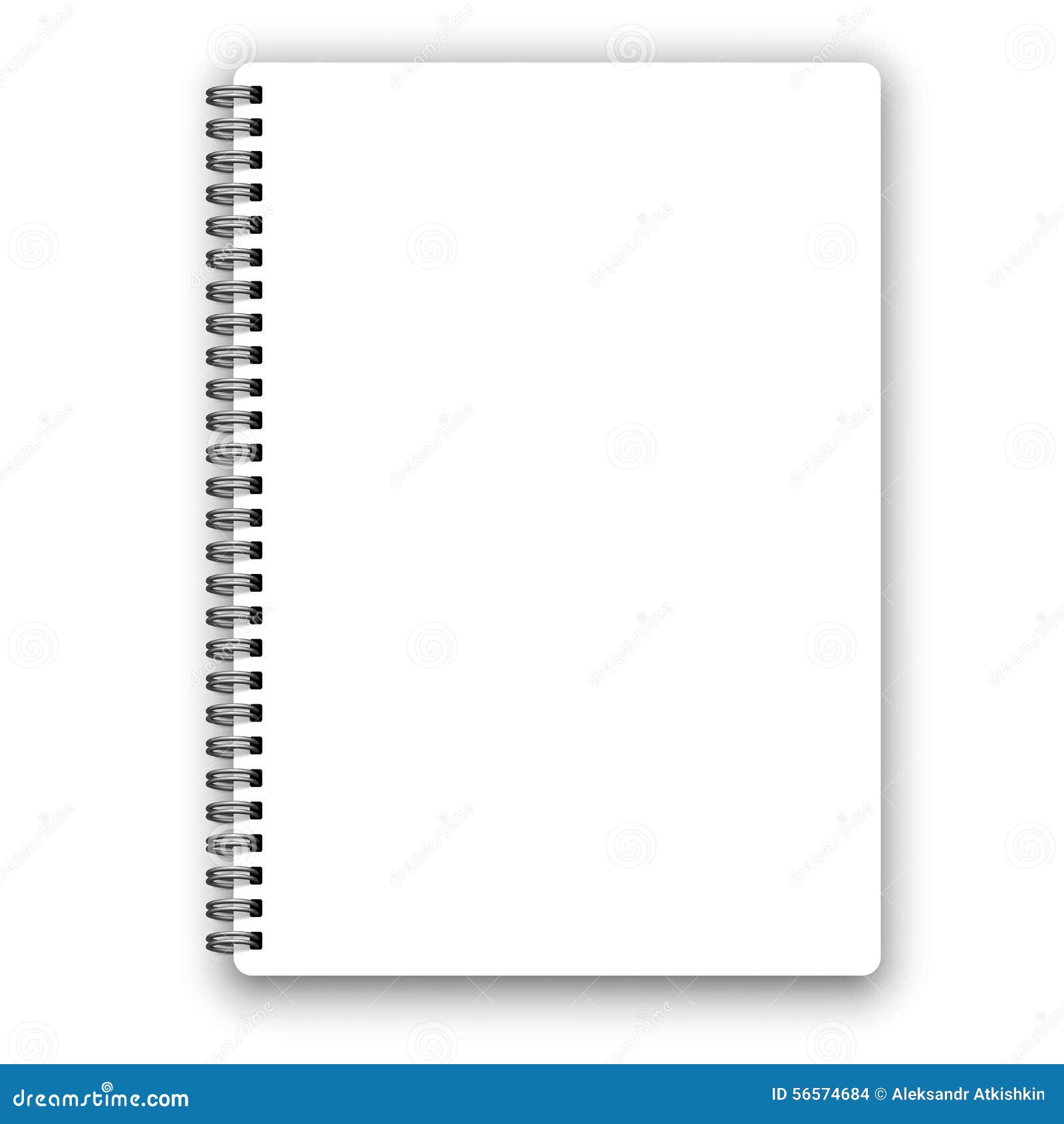 Blank notebook template background Royalty Free Vector Image