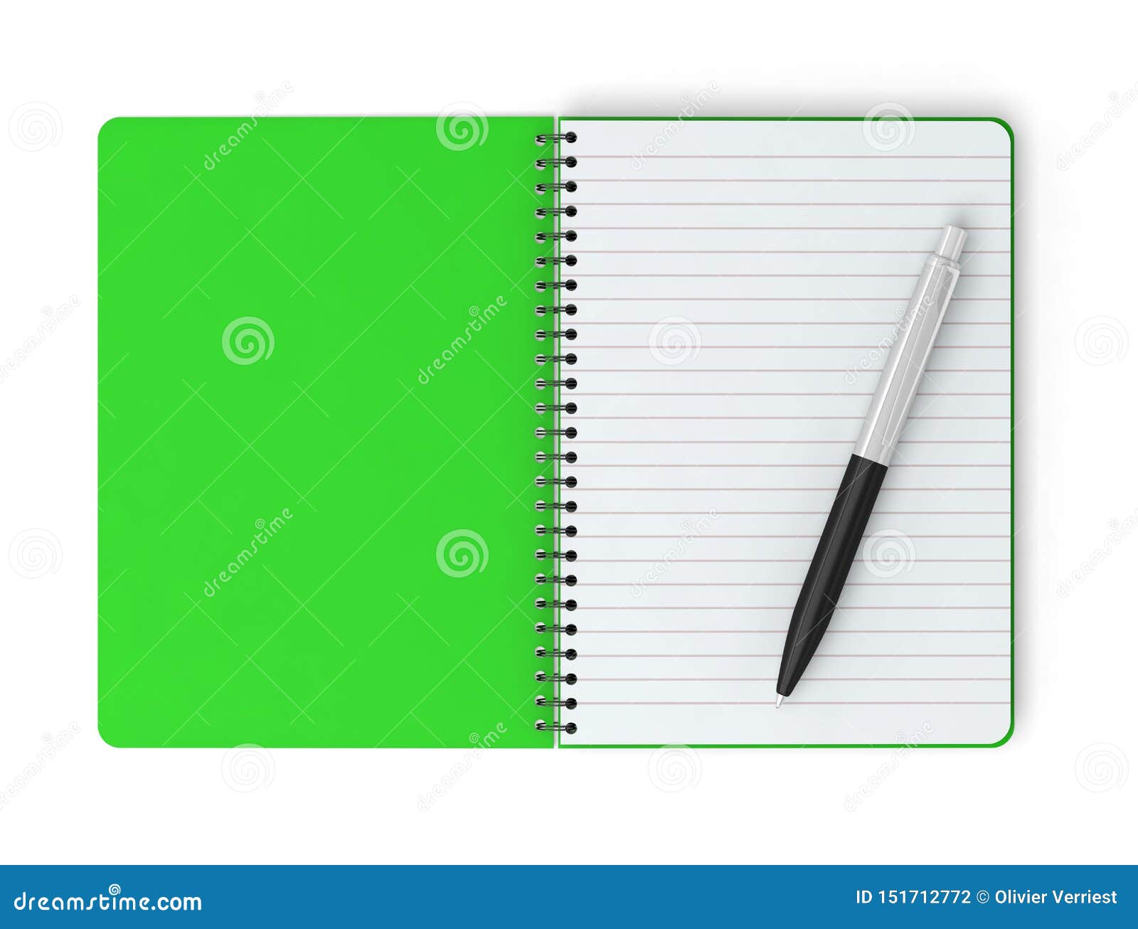 Notebook Rings Spiral Pen Notepad Stock Illustration Illustration of