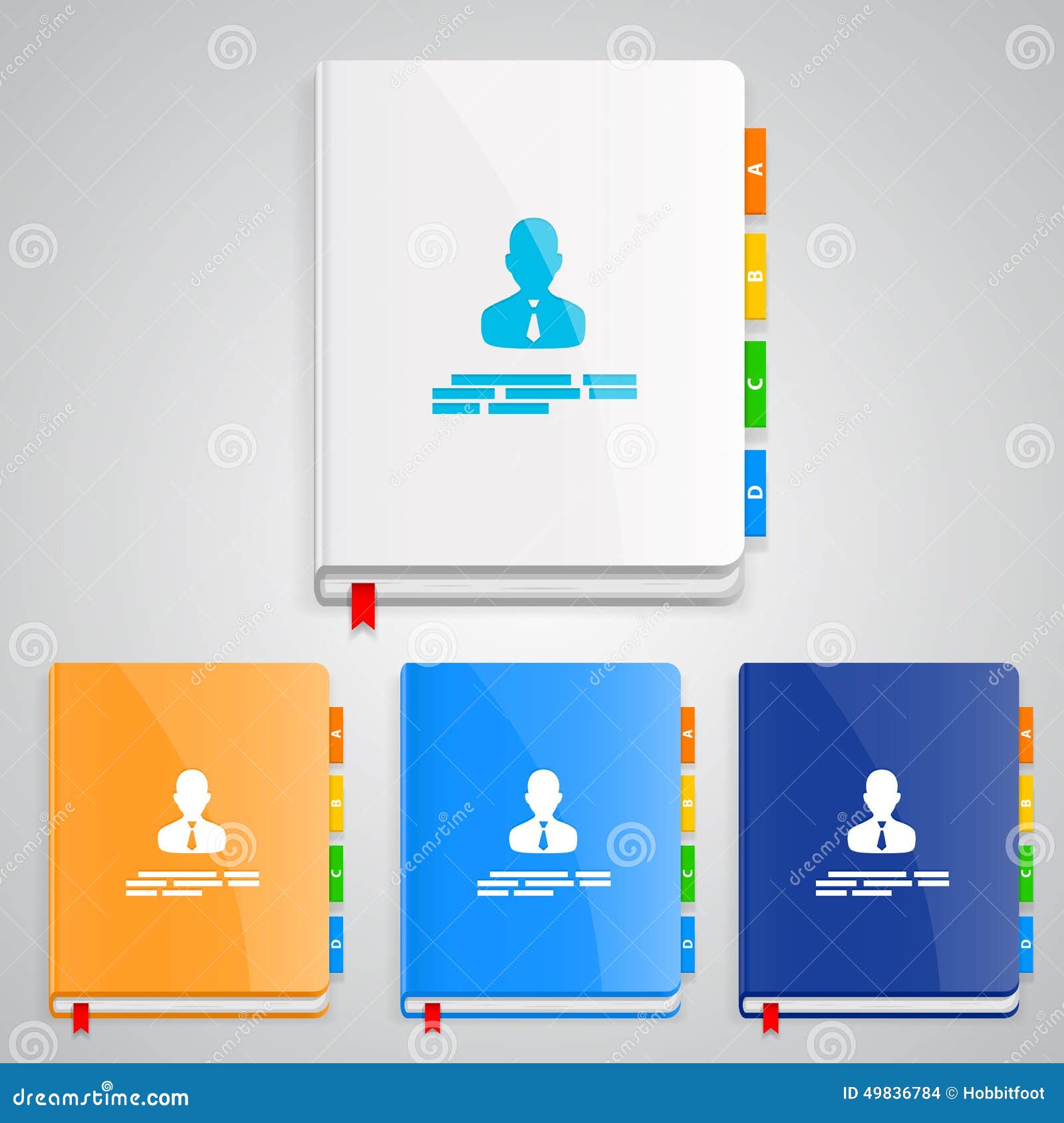 Notebook set color stock vector. Illustration of background - 49836784