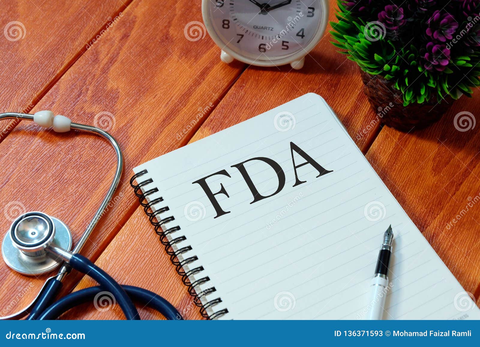 notebook written with fda & x28;food and drug administration.