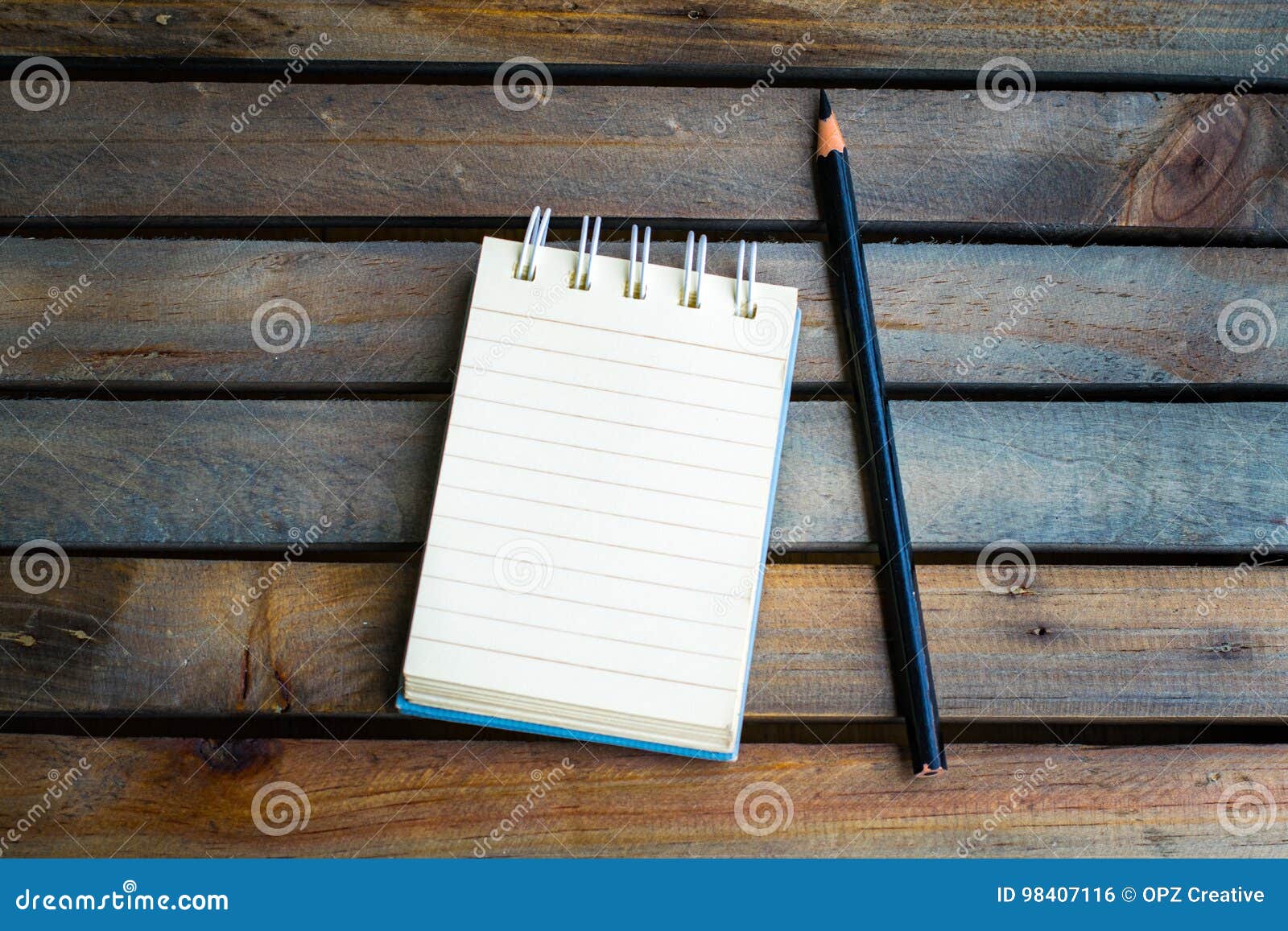 Notepad, Book with Paper Concept or Copy Space and Refreshing. Stock