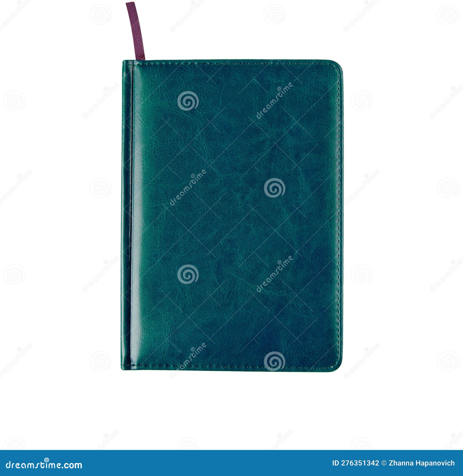Notepad Dark Green on White Background Isolated Stock Photo Image of