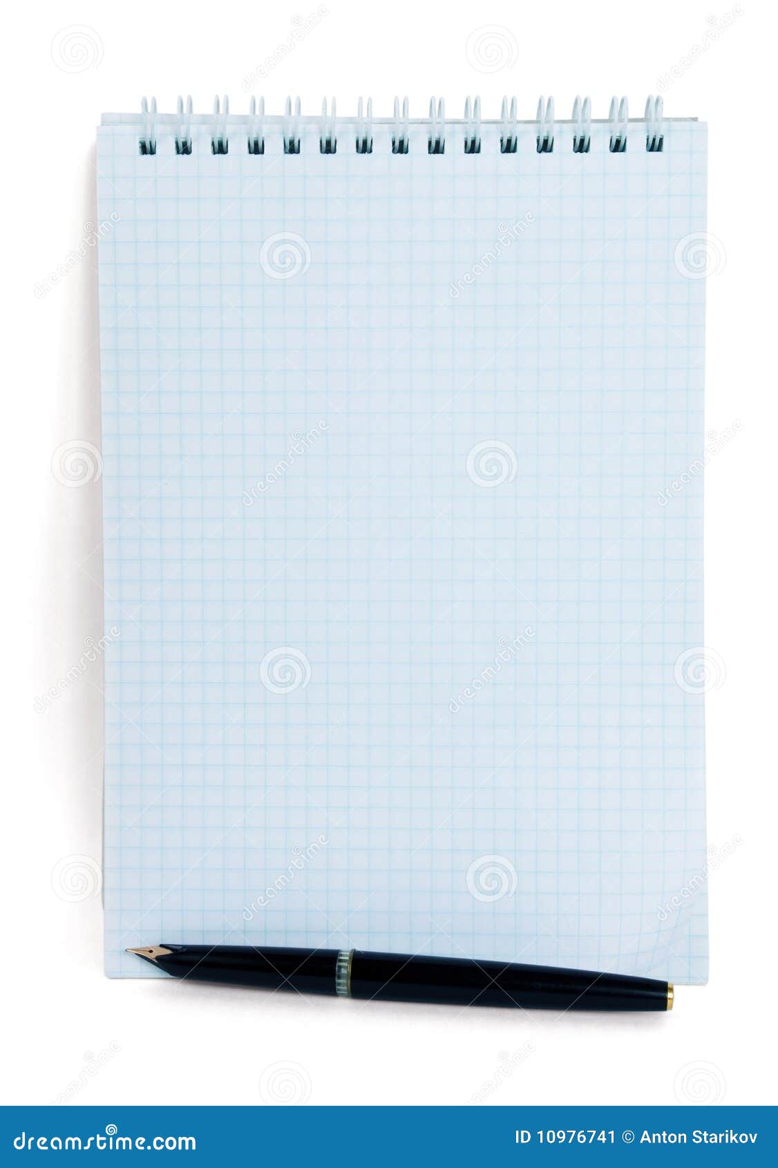 Notepad and fountain pen stock image. Image of document 10976741