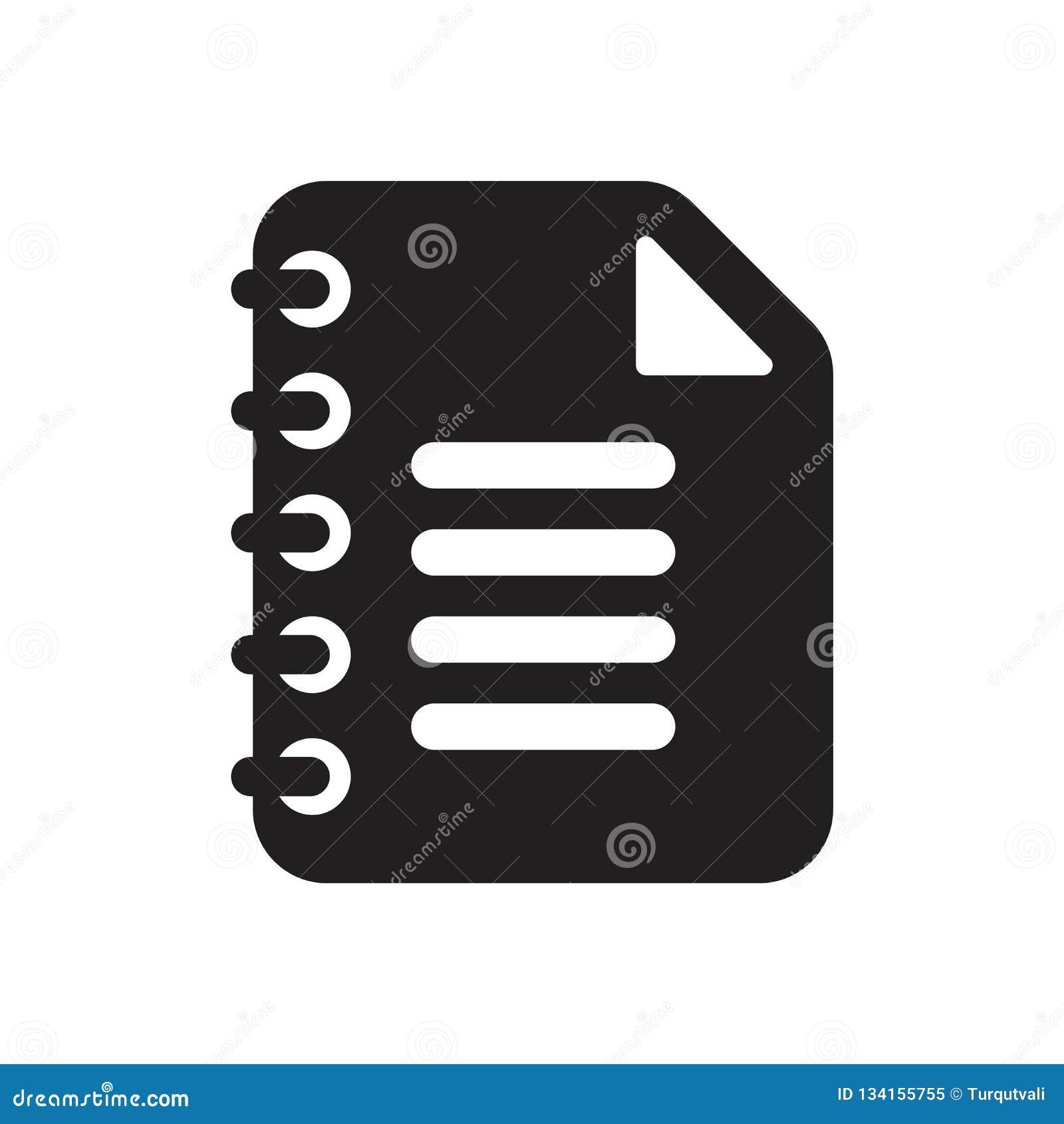 Notepad Icon Vector Sign And Symbol Isolated On White Background Notepad Logo Concept Stock Vector Illustration Of Office Pencil