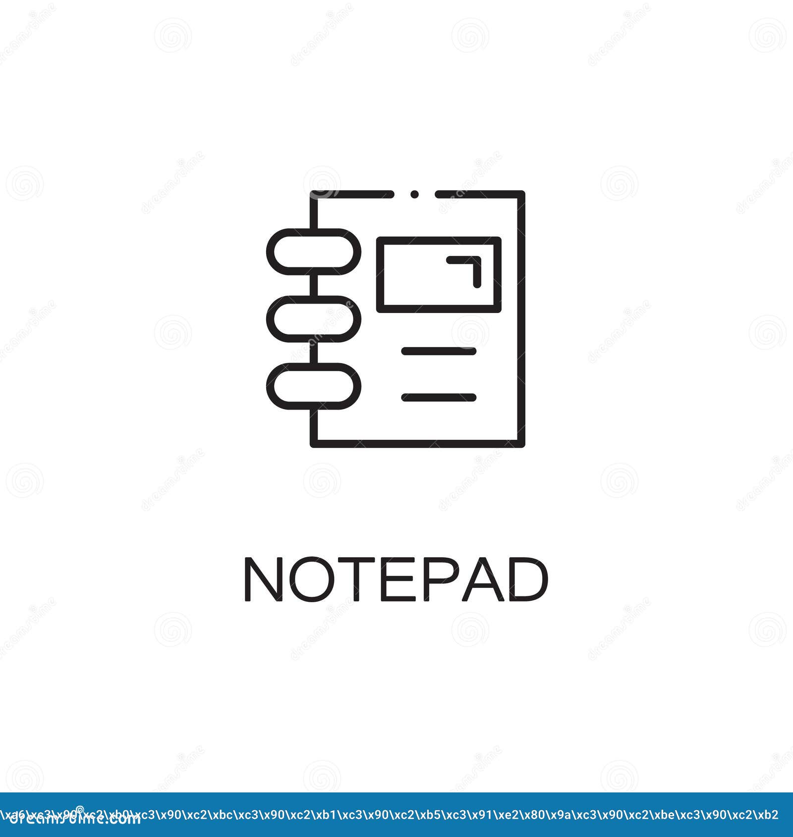 Notepad line icon stock vector. Illustration of paper - 84200806