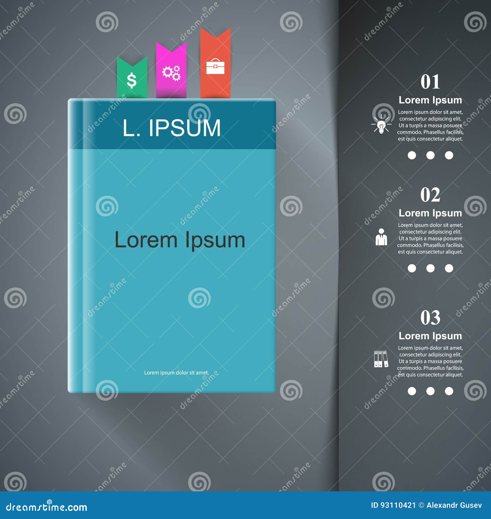 notepad, notebok icon. abstract infographic.