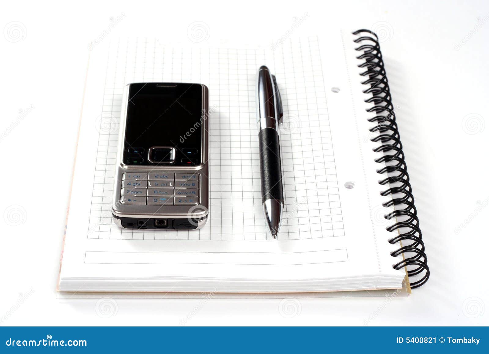 Notepad phone and pen stock image. Image of keyboard, dialog 5400821
