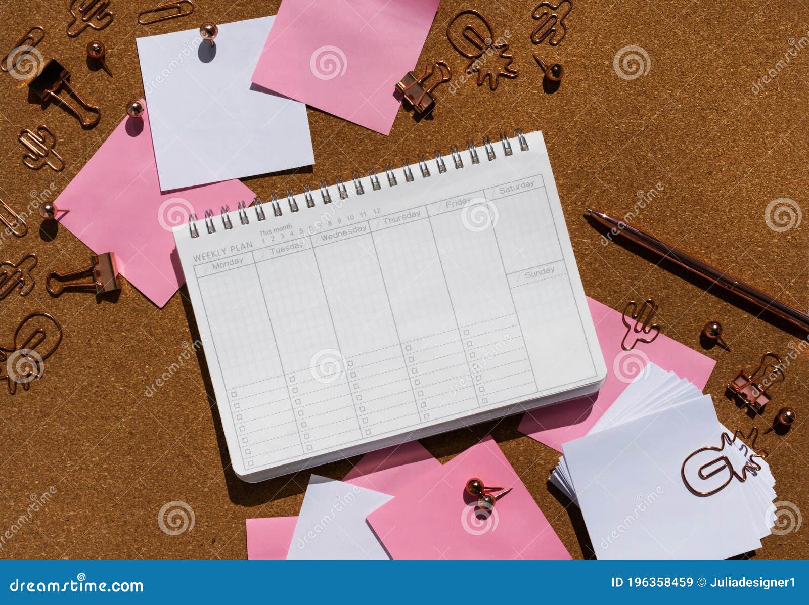 Download Notepad Weekly Planner, Pen, Paperclip. School, Office ...