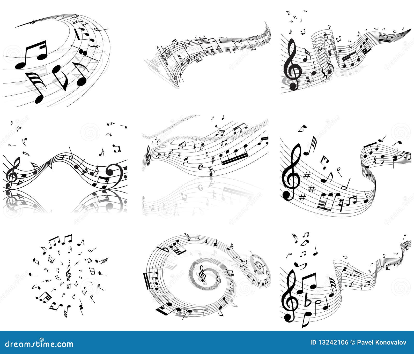 Notes staff stock vector. Illustration of abstract, disco - 13242106