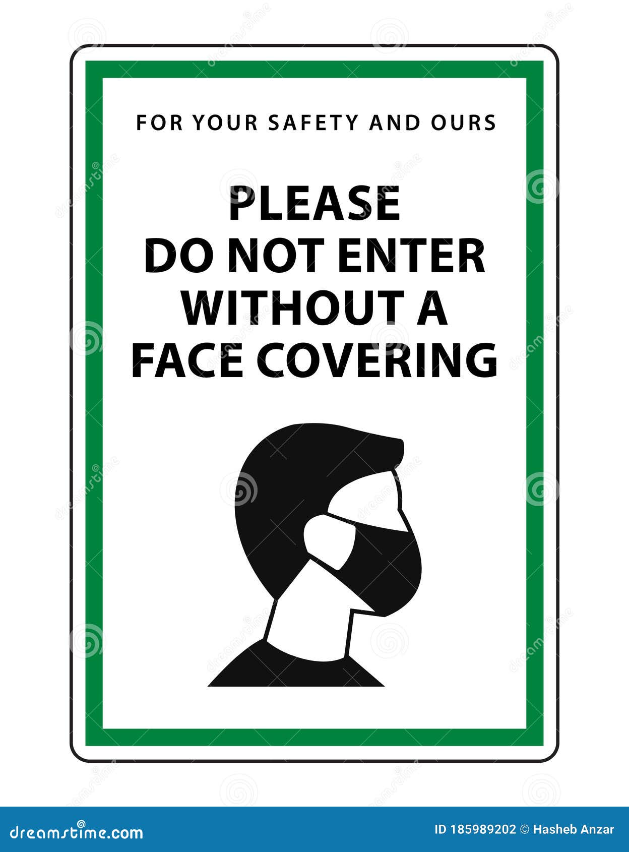Notice Face Masks Required Sign Vector Face Covering Sign Stock Vector Illustration Of Safety Epidemic
