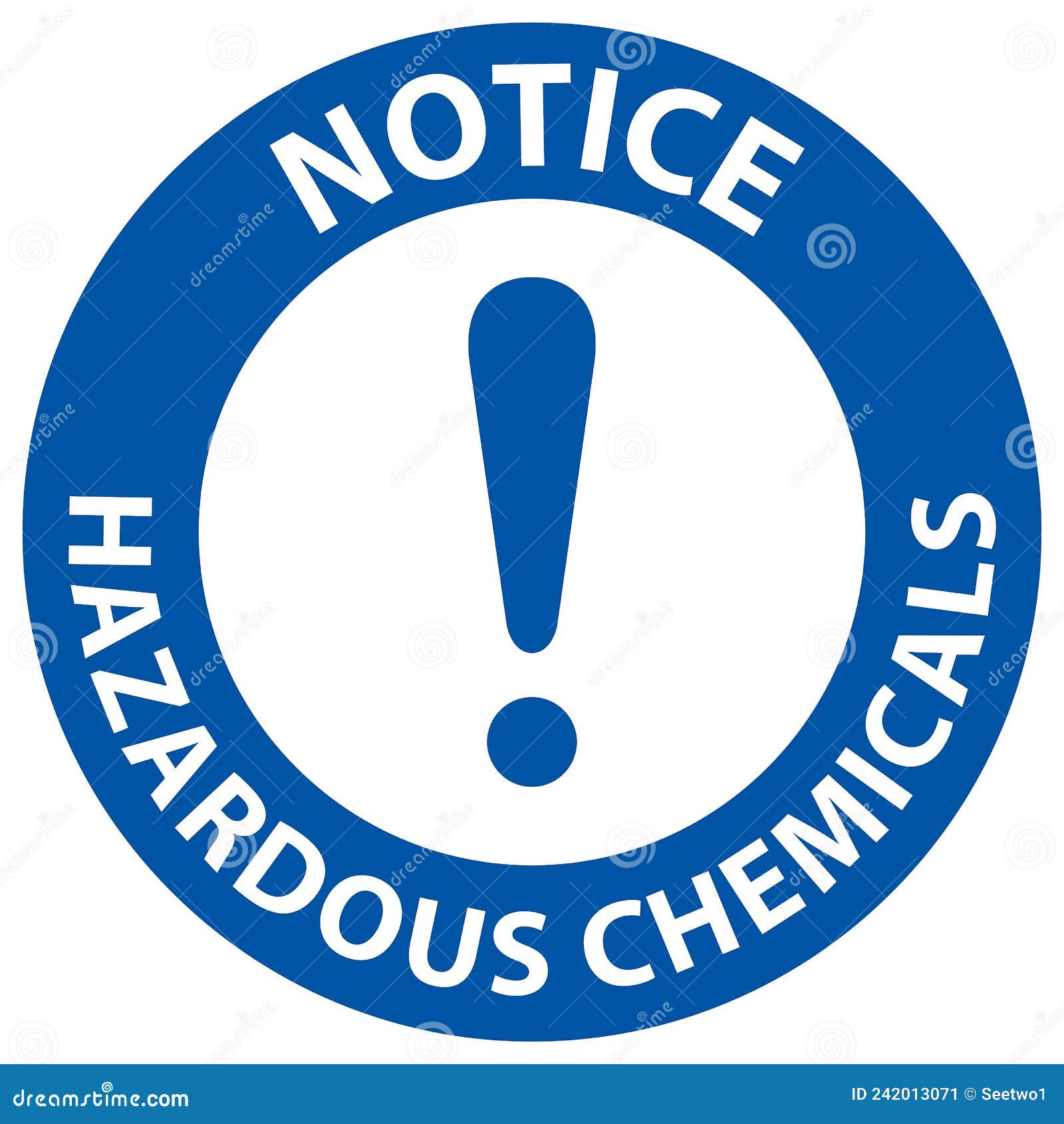 Notice Hazardous Pool Chemicals Symbol Sign, Vector Illustration
