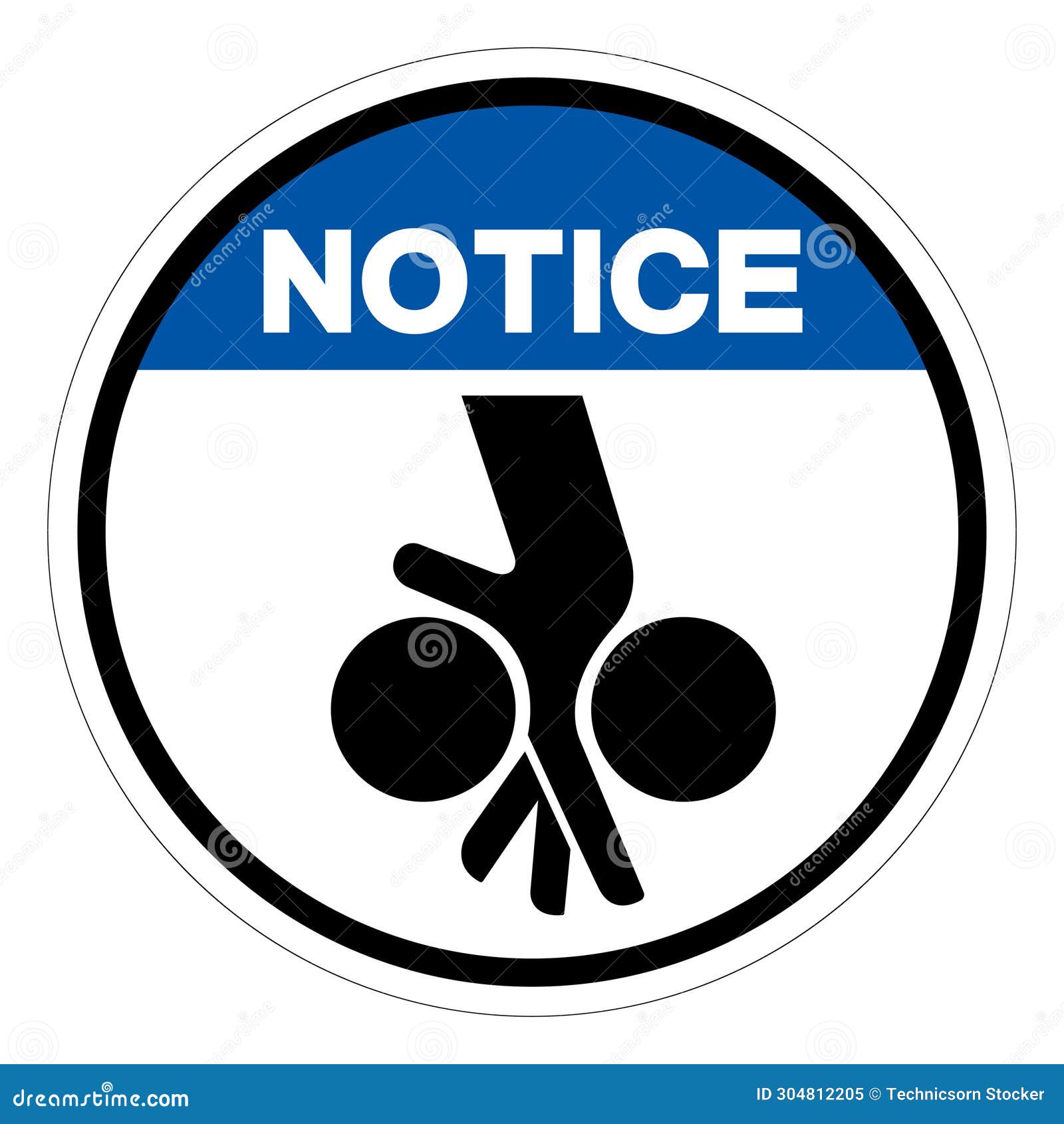notice moving equipment can cause severe injury  sign,  , isolate on white background label .eps10