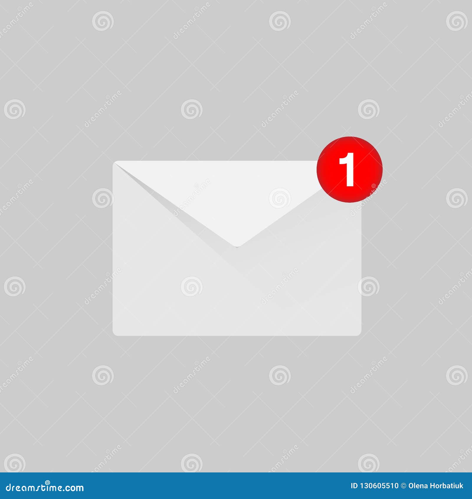 Notification Icon Speech Bubble In Open Letter. Concept Of Ui, Red
