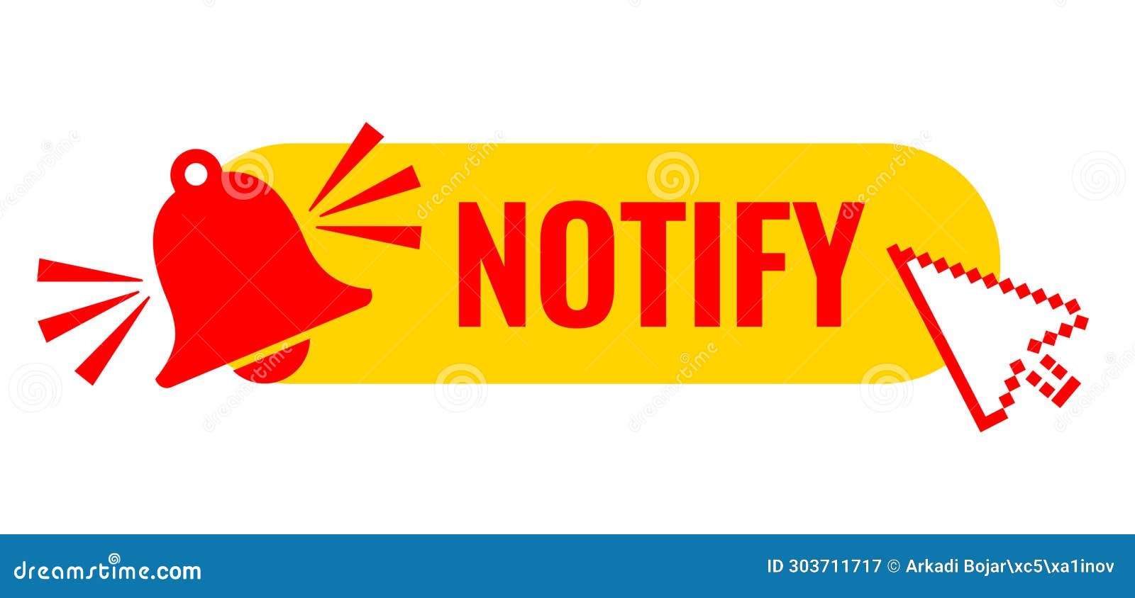 notify me web button on white background