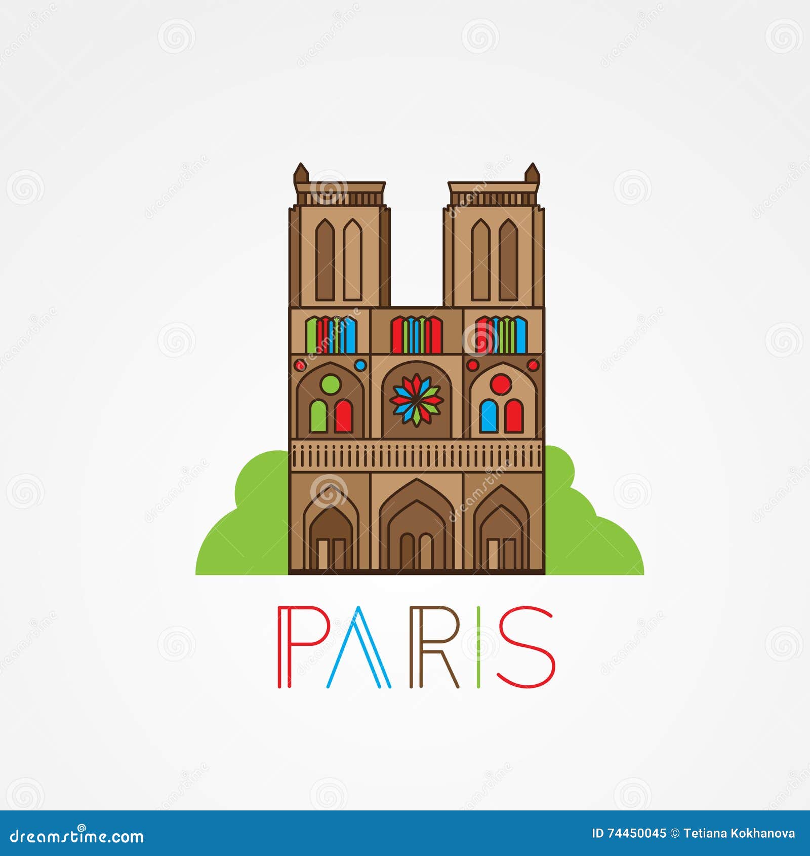 Notre Dame de Paris Gothic Catholic Cathedral in Paris France Pencil sketch  on a beige background Stock Vector  Adobe Stock